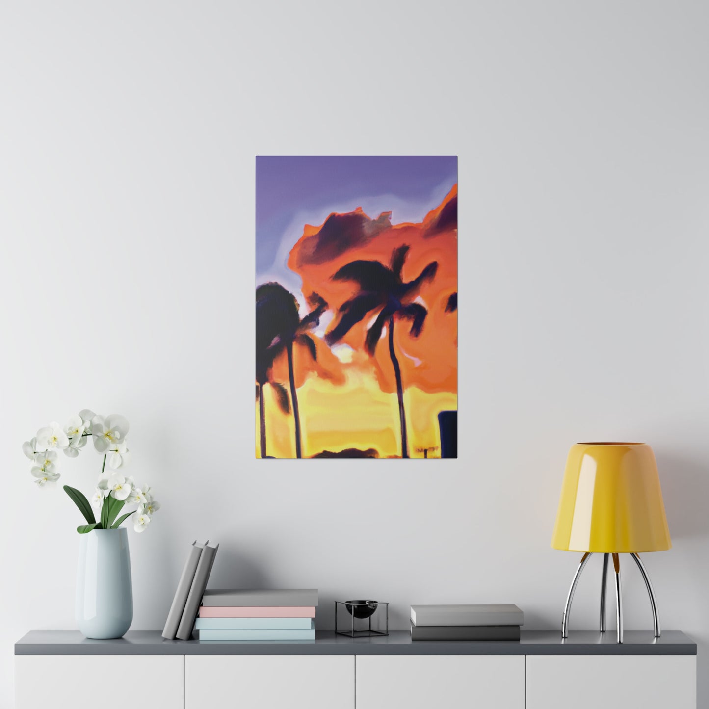 3415F - Miami Beach Sunset Painting Print | Miami | Beach | Sunset | Poster | Home Decor | Wall Art | Canvas