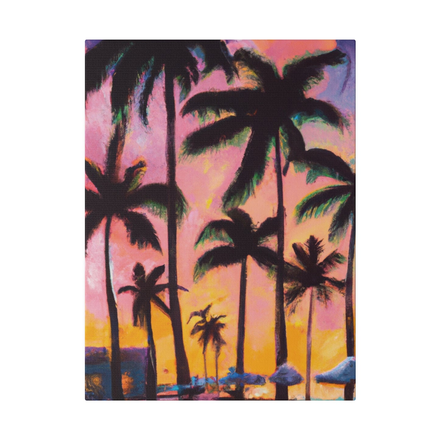 7524X - Miami Beach Sunset Painting Print | Miami | Beach | Sunset | Poster | Home Decor | Wall Art | Canvas