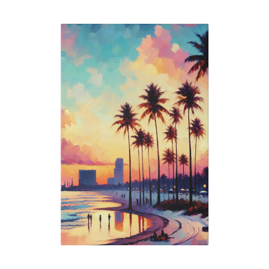 8816Y - miami beach art, sunset background, ocean art work, beach art work, sunset designs, miami beach painting, miami beach print