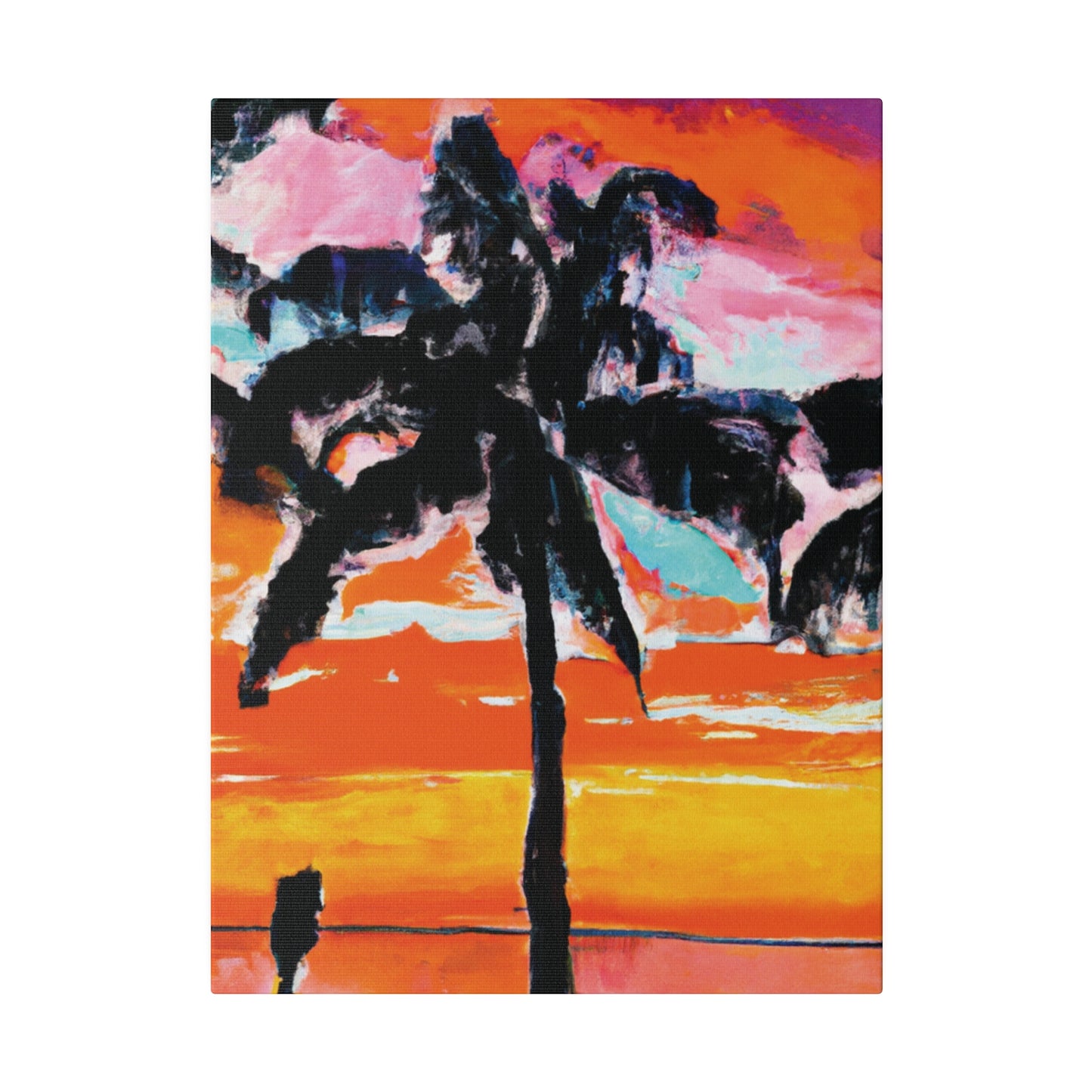 8371S - Miami Beach Sunset Painting Print | Miami | Beach | Sunset | Poster | Home Decor | Wall Art | Canvas