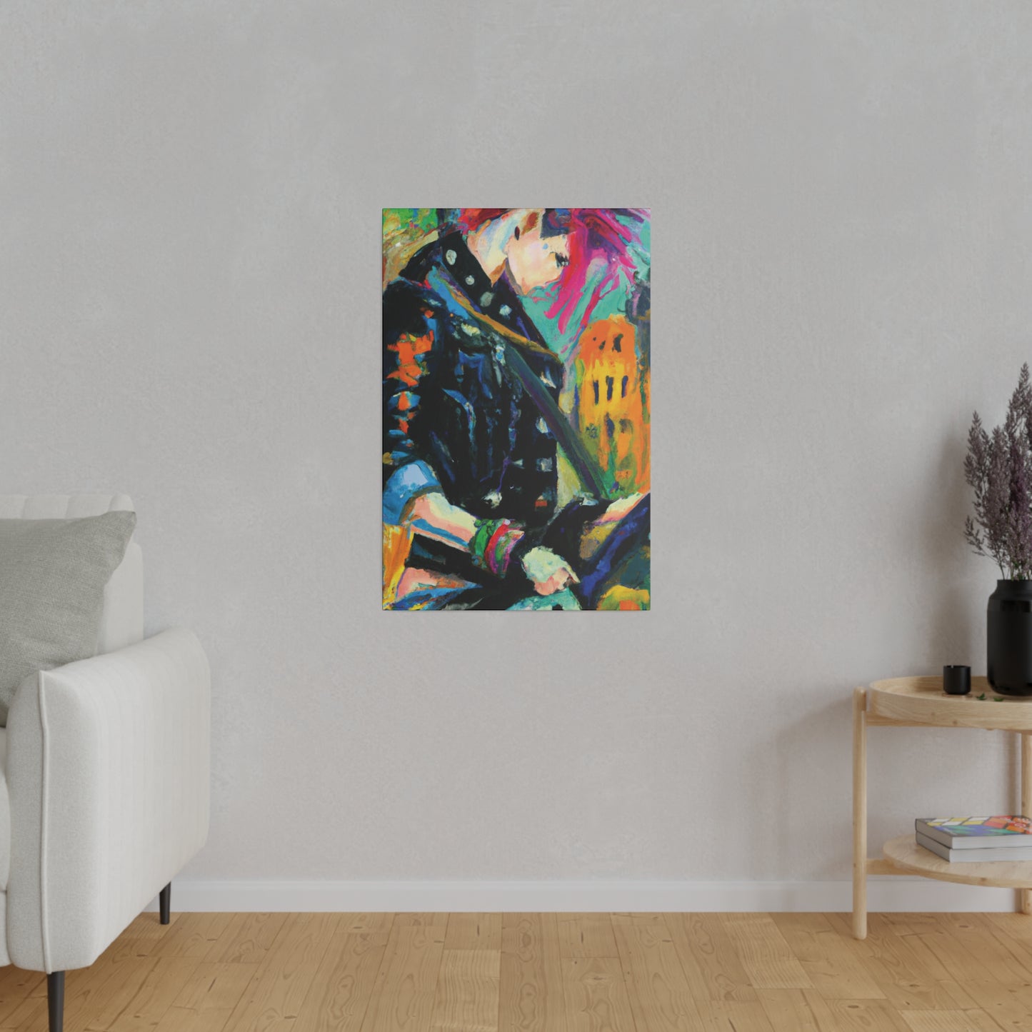 6449G - Rockstar Oil Painting Style Print | Poster | Home Decor | Wall Art | Music Art | Canvas