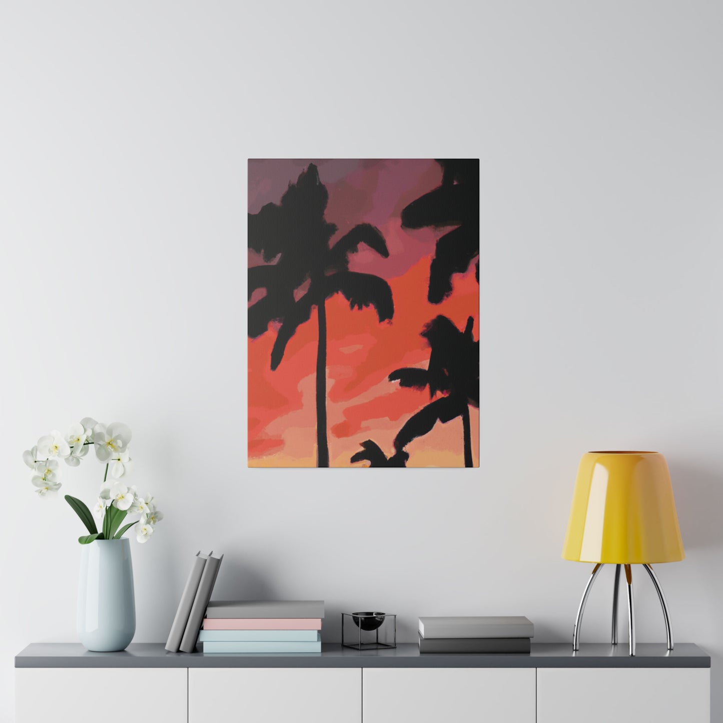 9324K - Miami Beach Sunset Painting Print | Miami | Beach | Sunset | Poster | Home Decor | Wall Art | Canvas