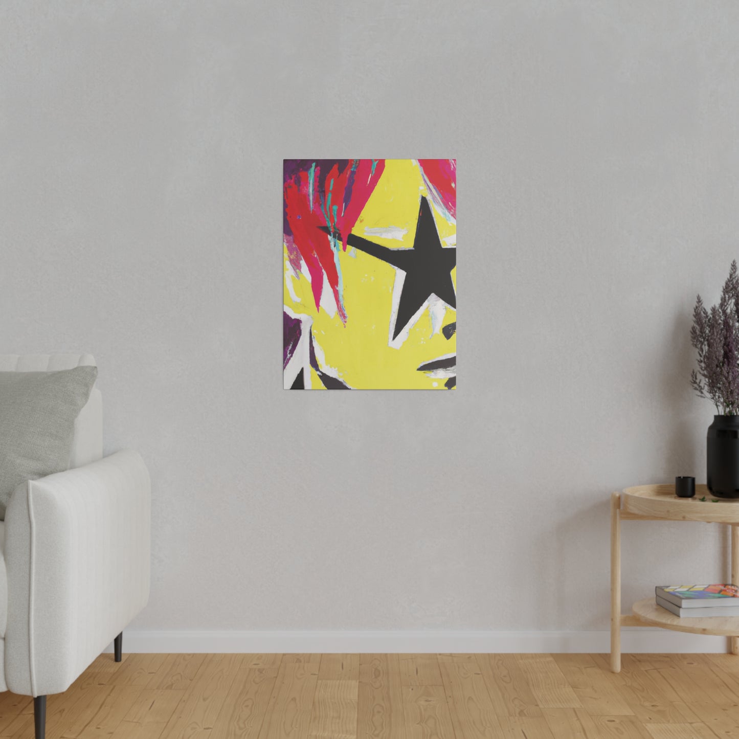 8768M - Rockstar Painting Print | Face | Abstract | Poster | Home Decor | Wall Art | Music Art | Canvas