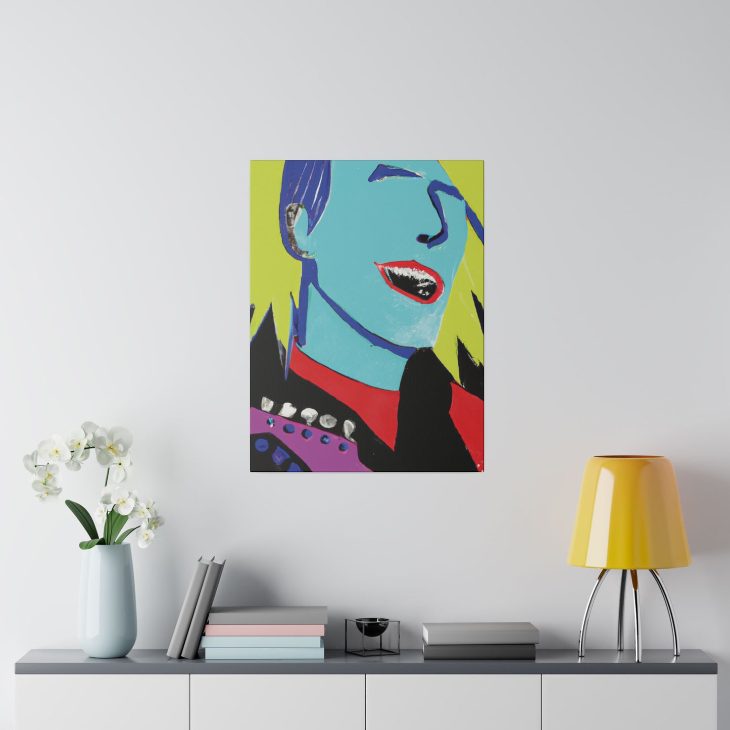 6451X - Rockstar Painting Print | Face | Abstract | Poster | Home Decor | Wall Art | Music Art | Canvas