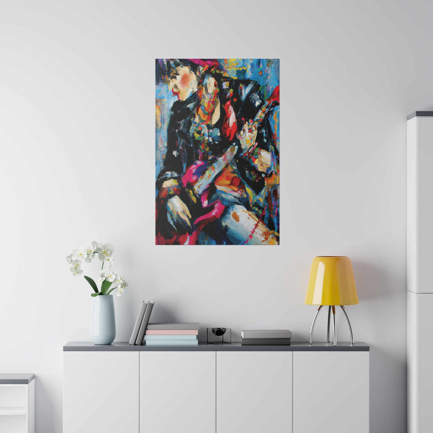 7248A - Rockstar Oil Painting Style Print | Poster | Home Decor | Wall Art | Music Art | Canvas