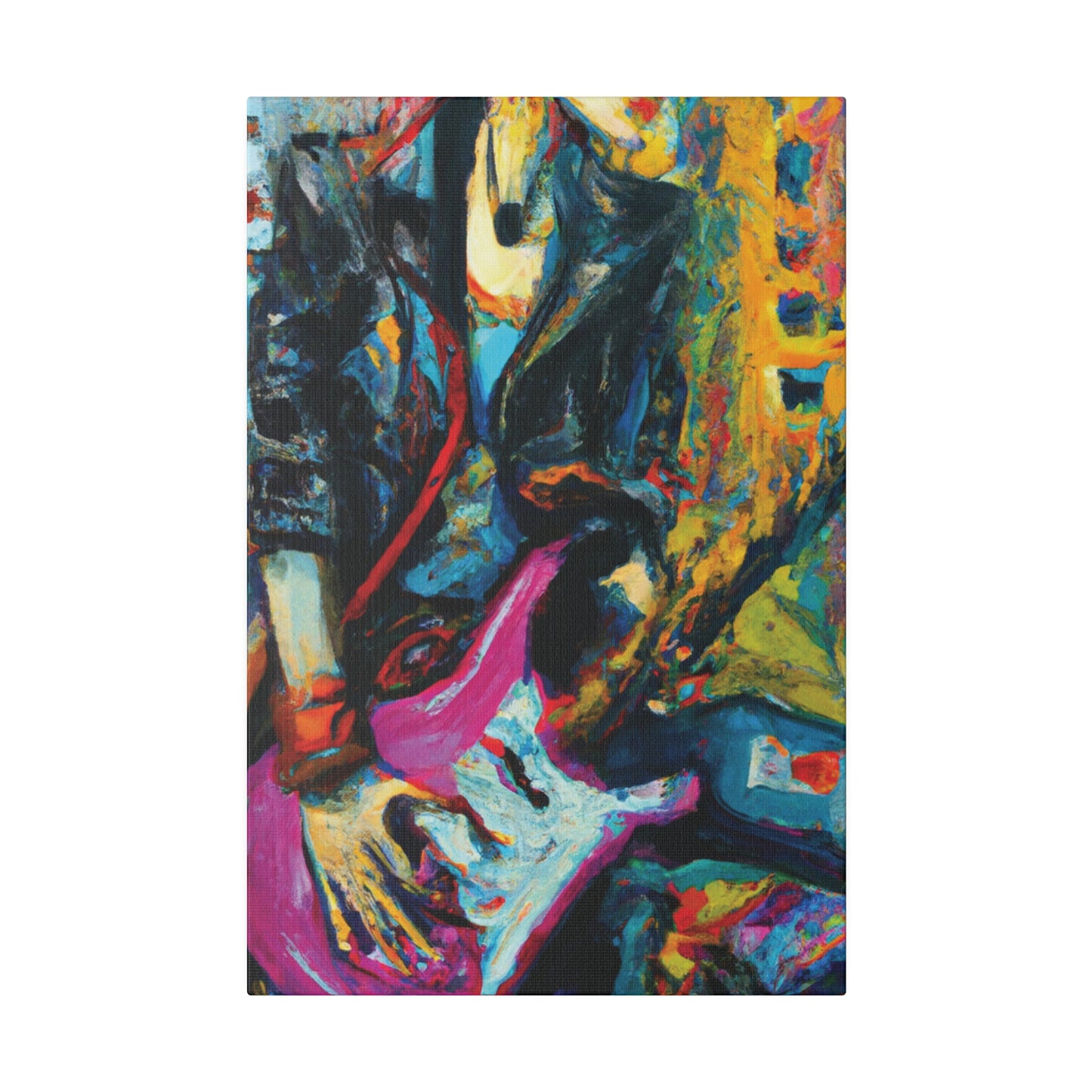 6873X - Rockstar Oil Painting Style Print | Poster | Home Decor | Wall Art | Music Art | Canvas