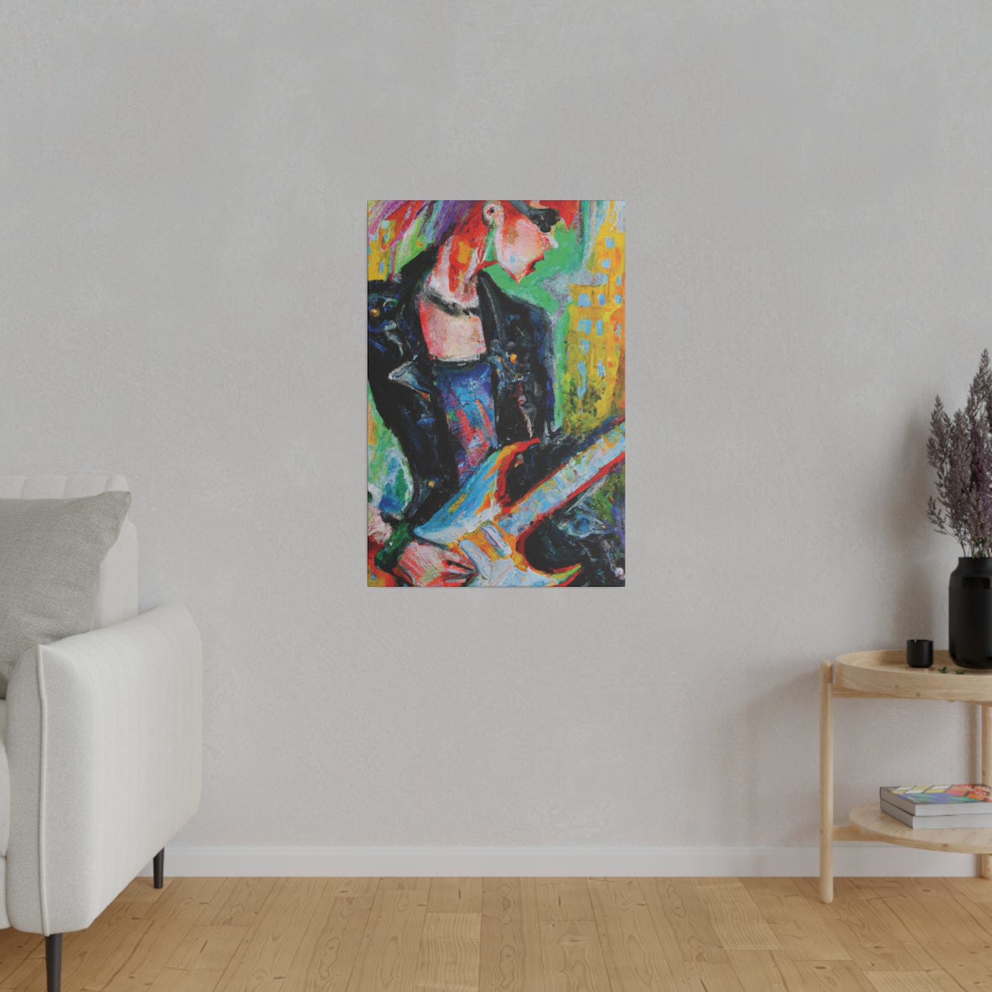 2036Q - Rockstar Oil Painting Style Print | Poster | Home Decor | Wall Art | Music Art | Canvas