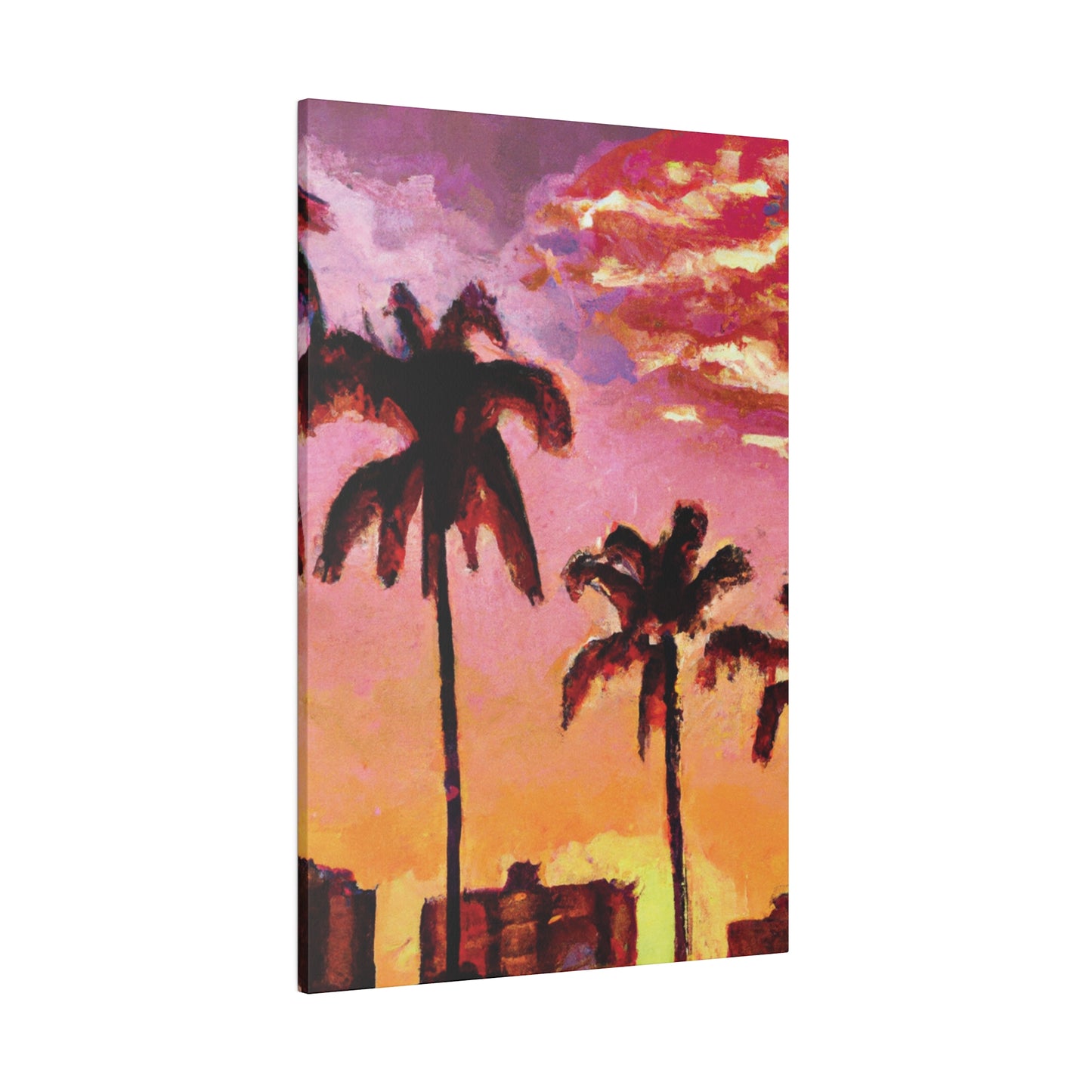 7485A - Miami Beach Sunset Painting Print | Miami | Beach | Sunset | Poster | Home Decor | Wall Art | Canvas