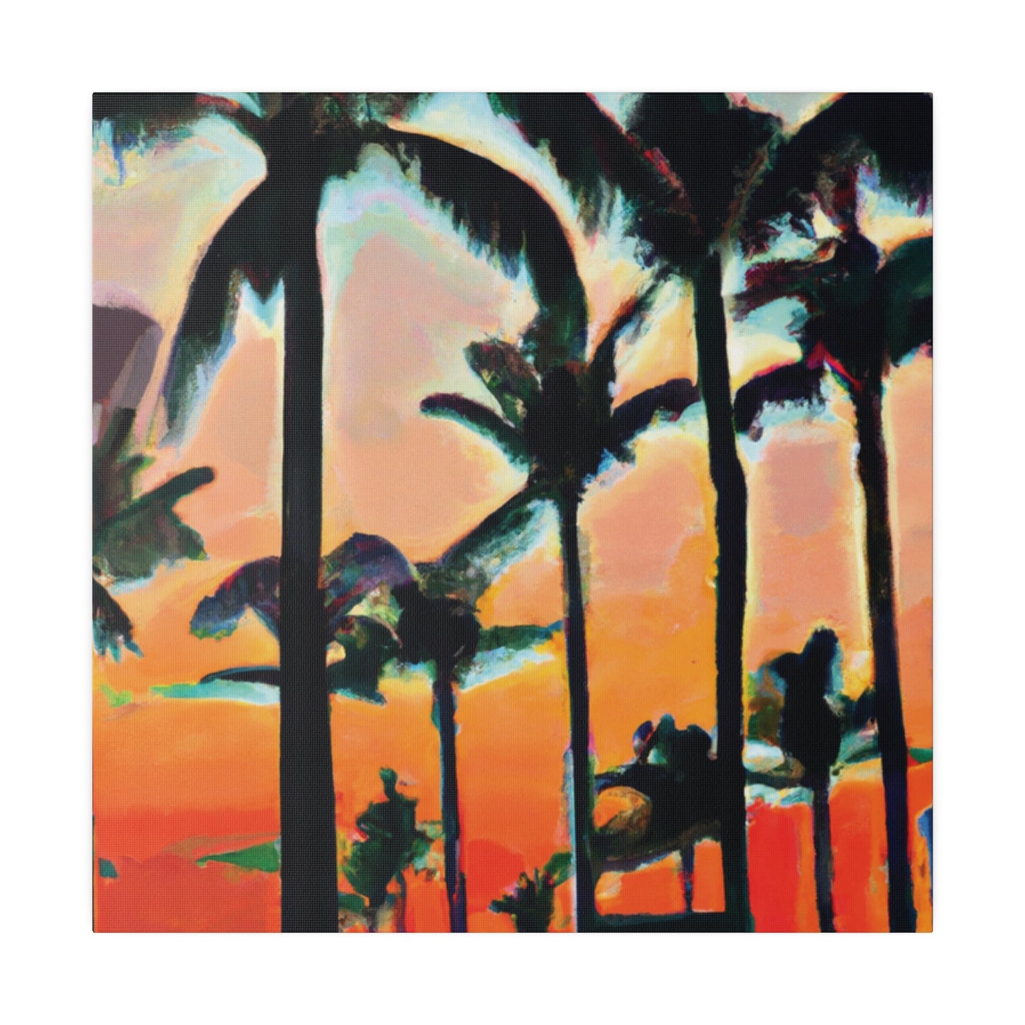 4891A - Miami Beach Sunset Painting Print | Miami | Beach | Sunset | Poster | Home Decor | Wall Art | Canvas