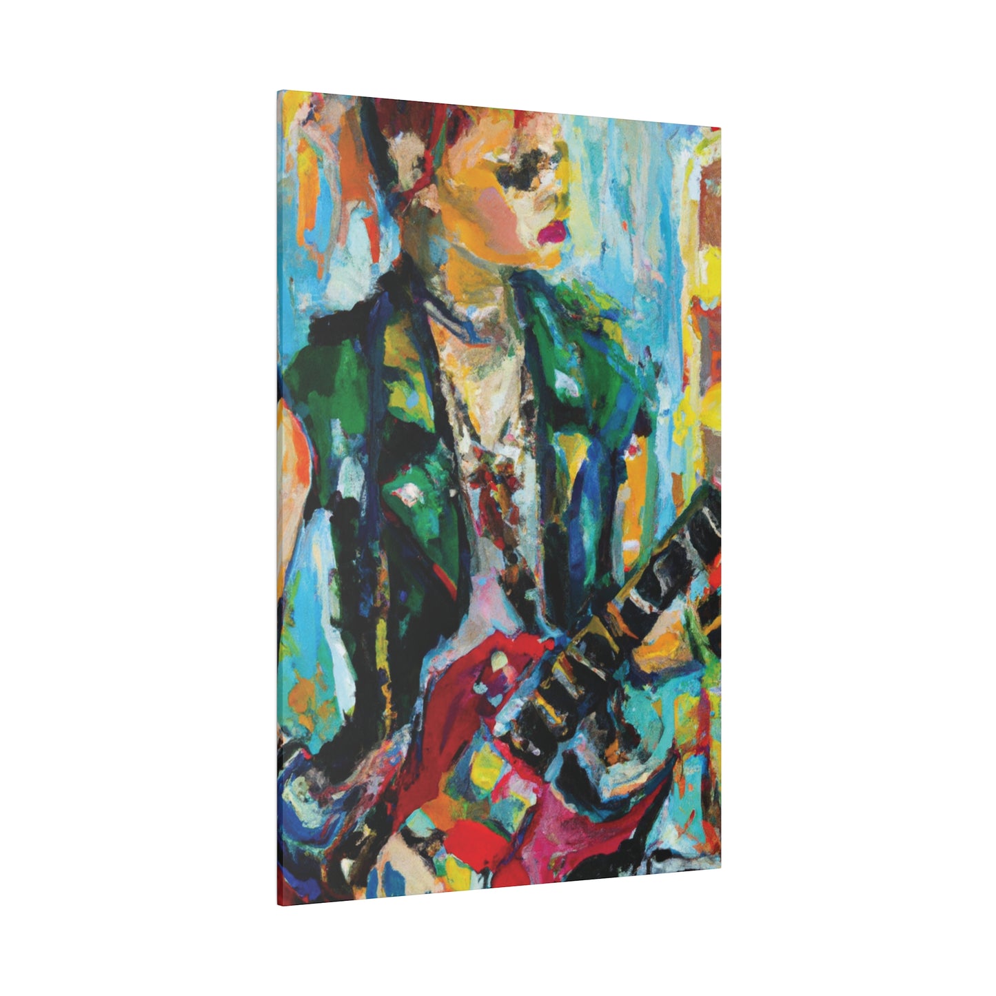 8554D - Rockstar Oil Painting Style Print | Poster | Home Decor | Wall Art | Music Art | Canvas