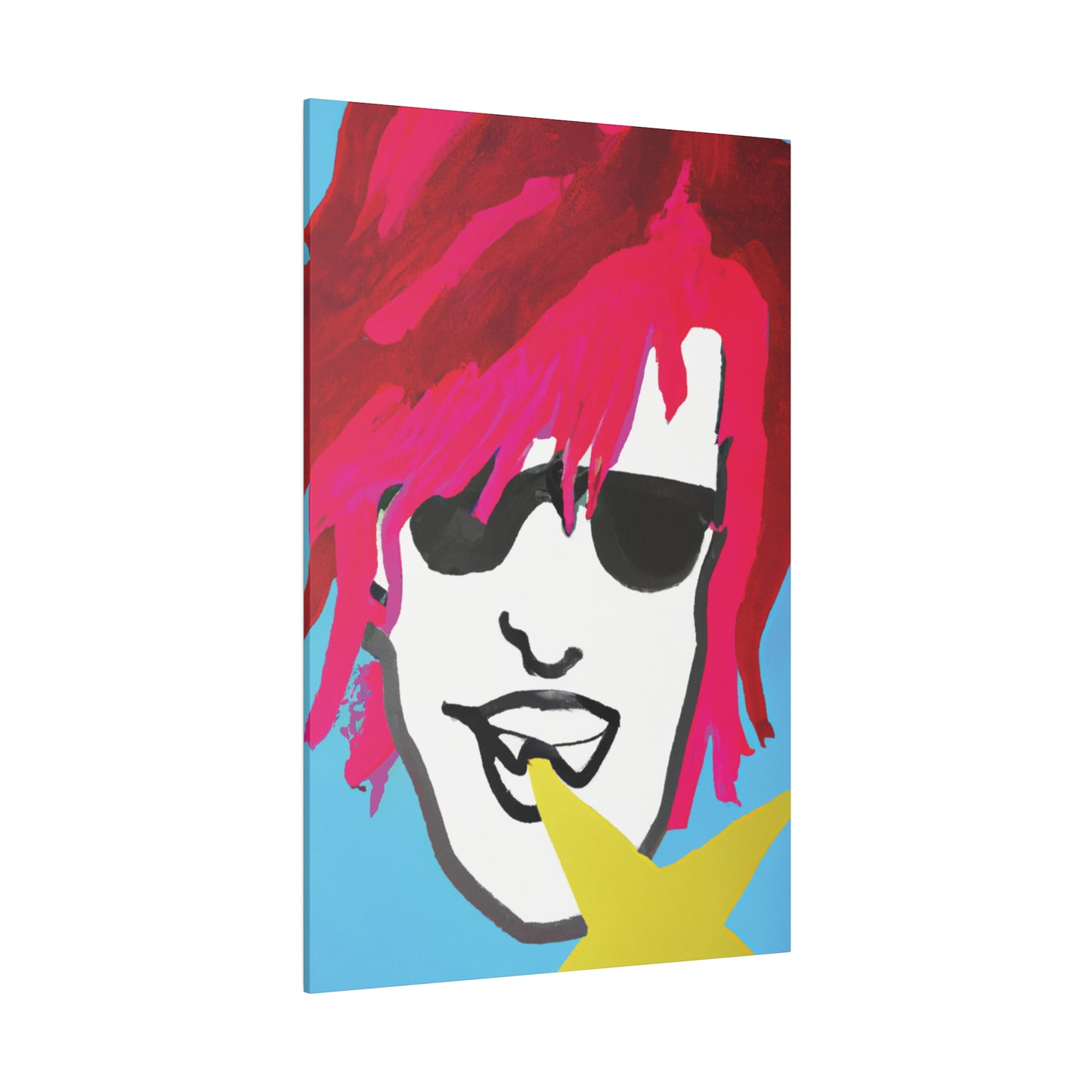 8342F - Rockstar Painting Print | Face | Abstract | Poster | Home Decor | Wall Art | Music Art | Canvas