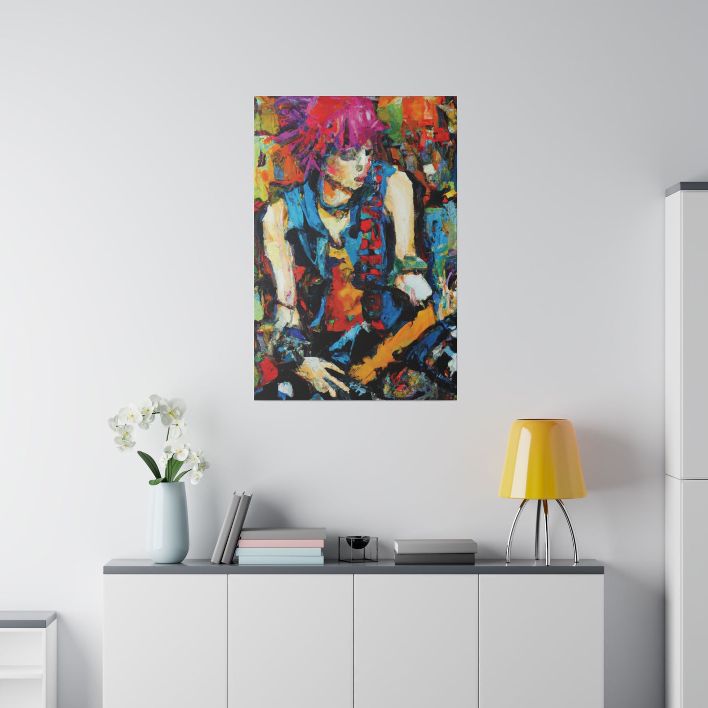 5373K - Rockstar Oil Painting Style Print | Poster | Home Decor | Wall Art | Music Art | Canvas