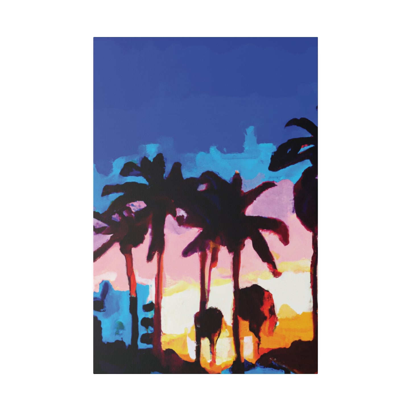 9453C - Miami Beach Sunset Painting Print | Miami | Beach | Sunset | Poster | Home Decor | Wall Art | Canvas