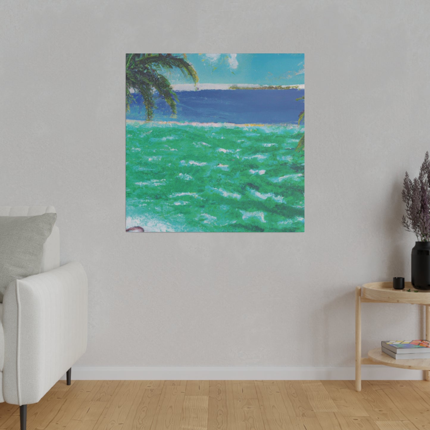 8274K - Bahamas Ocean Painting Print | Bahamas | Ocean | Beach | Poster | Home Decor | Wall Art | Canvas