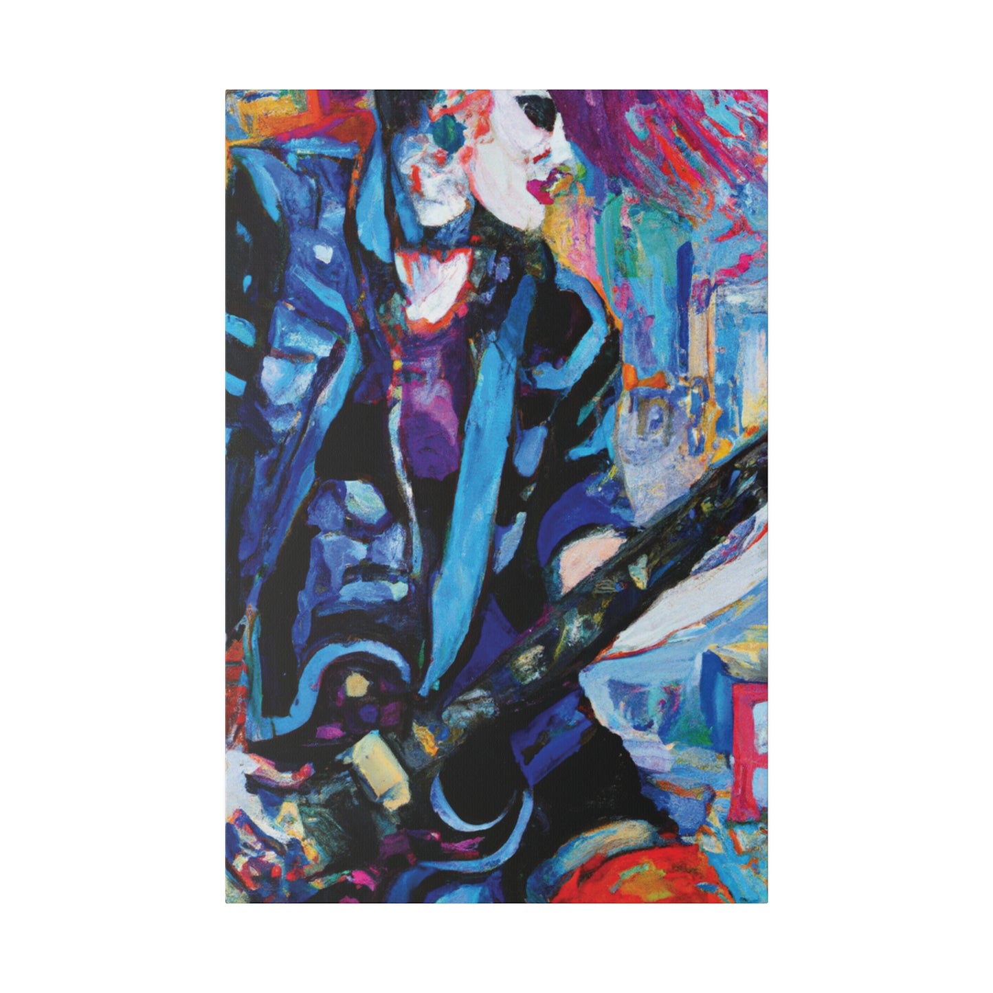 7204K - Rockstar Oil Painting Style Print | Poster | Home Decor | Wall Art | Music Art | Canvas