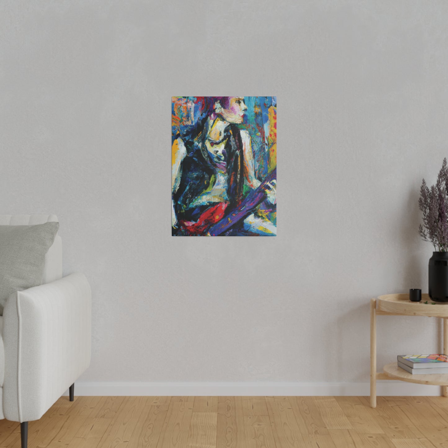 344U - Rockstar Oil Painting Style Print | Poster | Home Decor | Wall Art | Music Art | Canvas