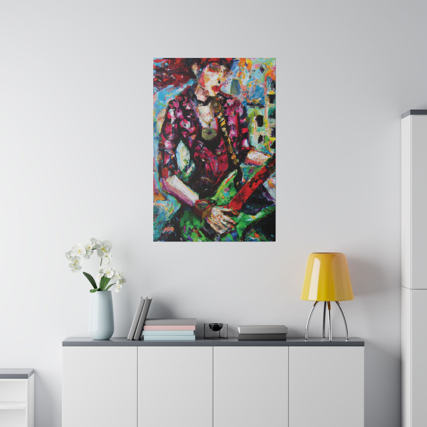 9453F - Rockstar Oil Painting Style Print | Poster | Home Decor | Wall Art | Music Art | Canvas