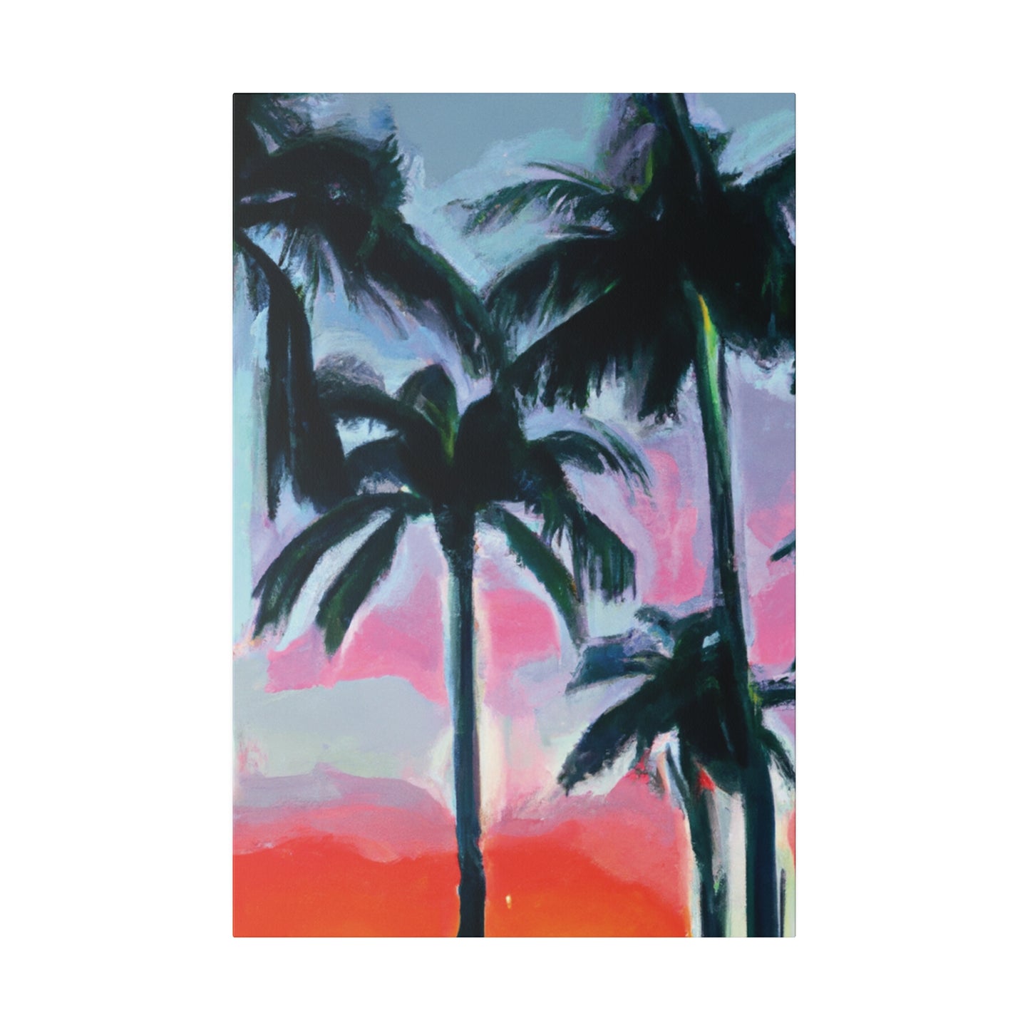 7629F - Miami Beach Sunset Painting Print | Miami | Beach | Sunset | Poster | Home Decor | Wall Art | Canvas