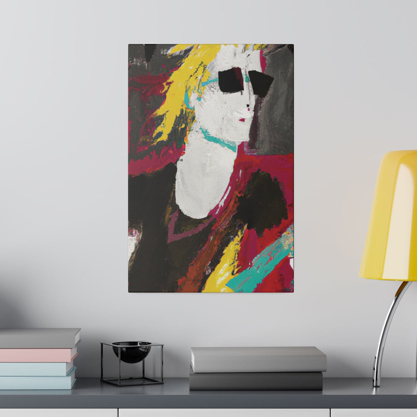 9346S - Rockstar Painting Print | Face | Abstract | Poster | Home Decor | Wall Art | Music Art | Canvas