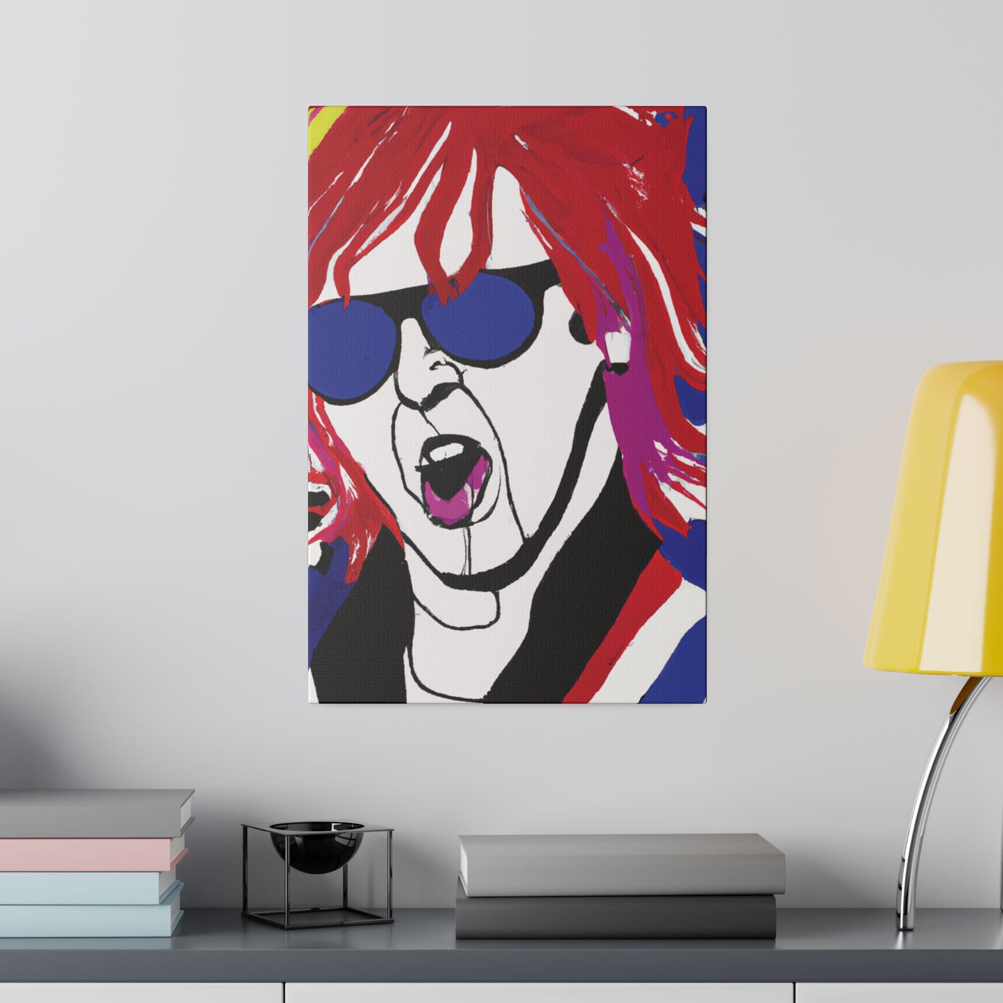 4739V - Rockstar Painting Print | Face | Abstract | Poster | Home Decor | Wall Art | Music Art | Canvas