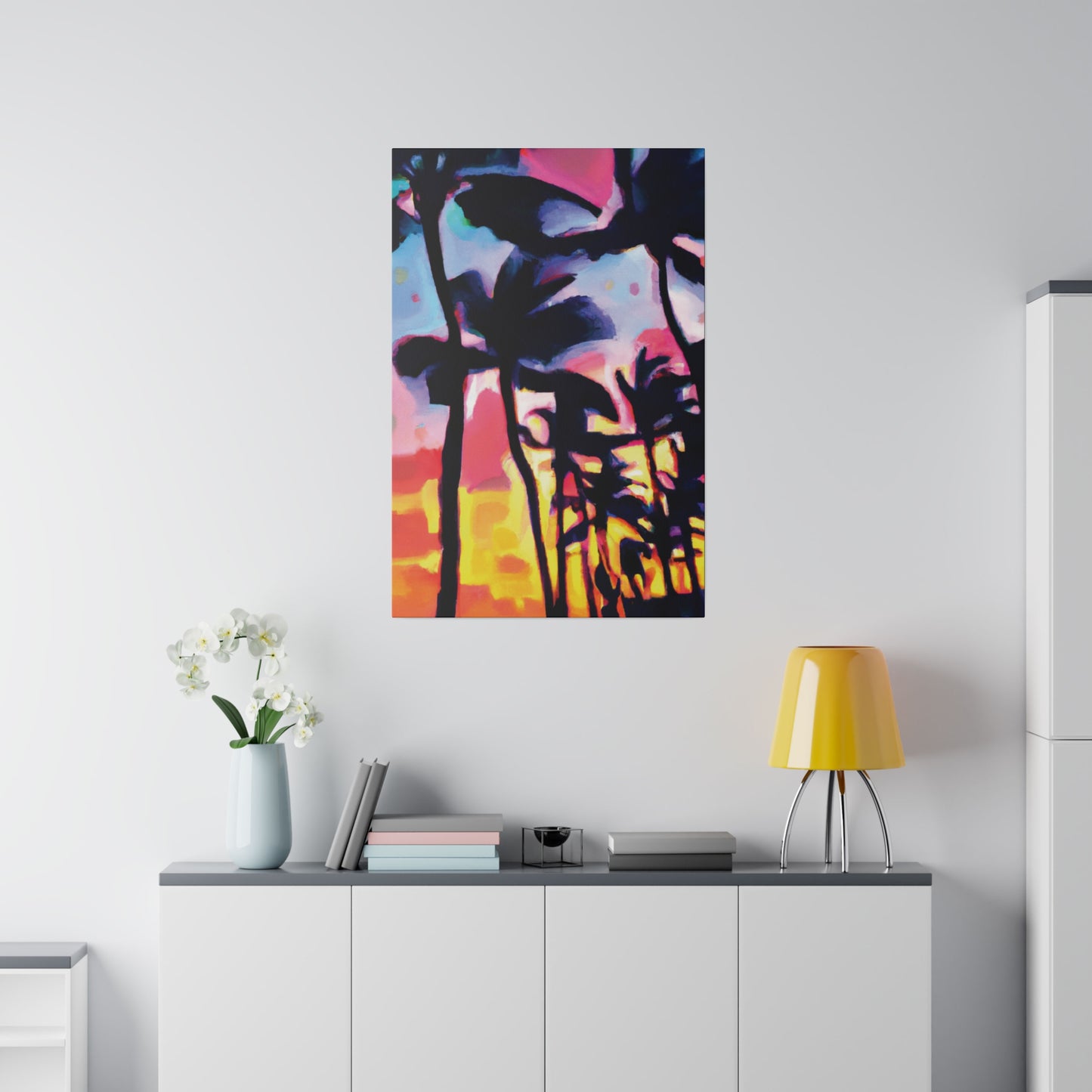 2637V - Miami Beach Sunset Painting Print | Miami | Beach | Sunset | Poster | Home Decor | Wall Art | Canvas