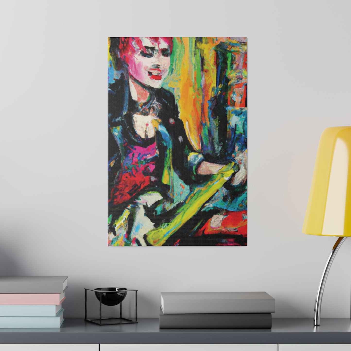 2784T - Rockstar Oil Painting Style Print | Poster | Home Decor | Wall Art | Music Art | Canvas