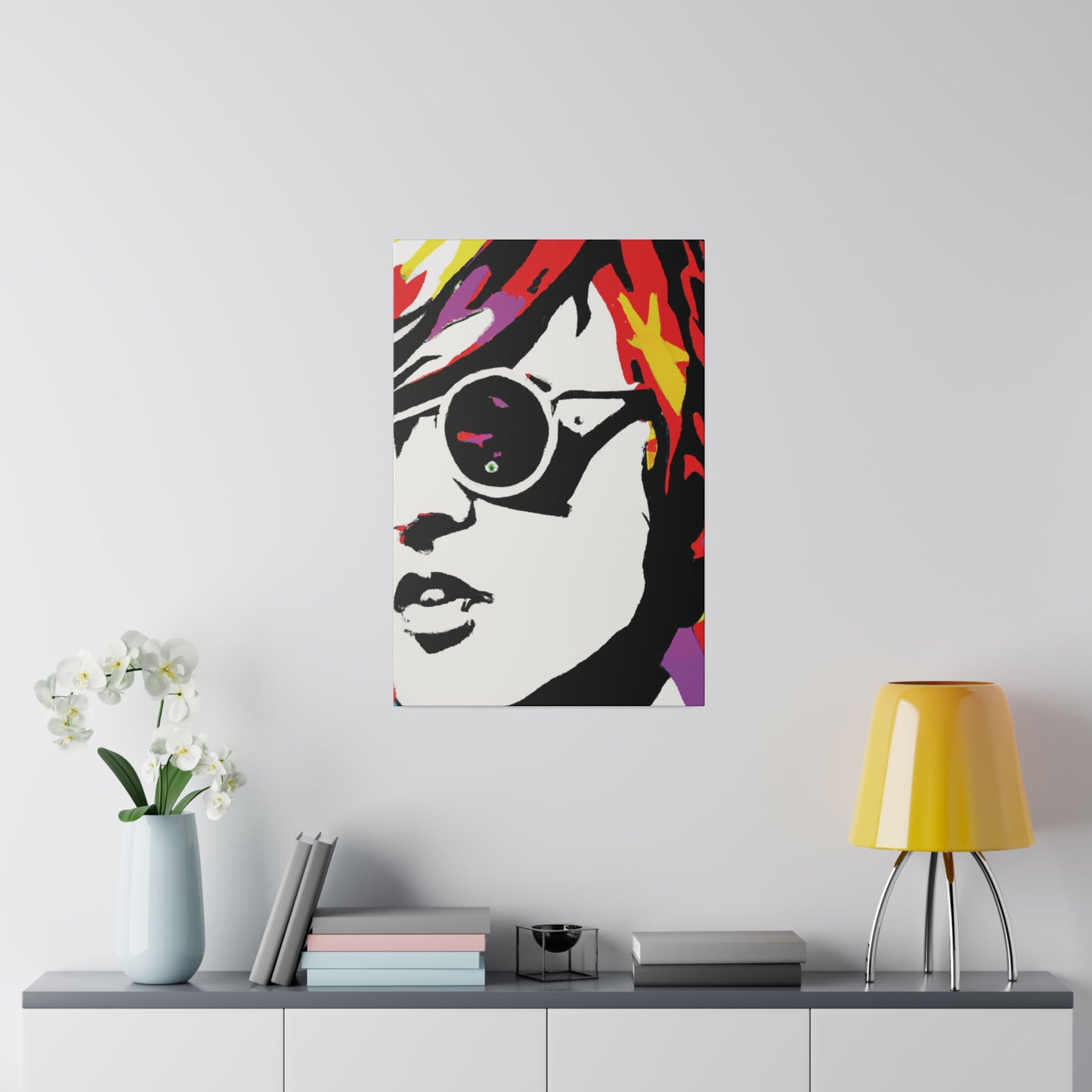 199N - Rockstar Painting Print | Face | Abstract | Poster | Home Decor | Wall Art | Music Art | Canvas