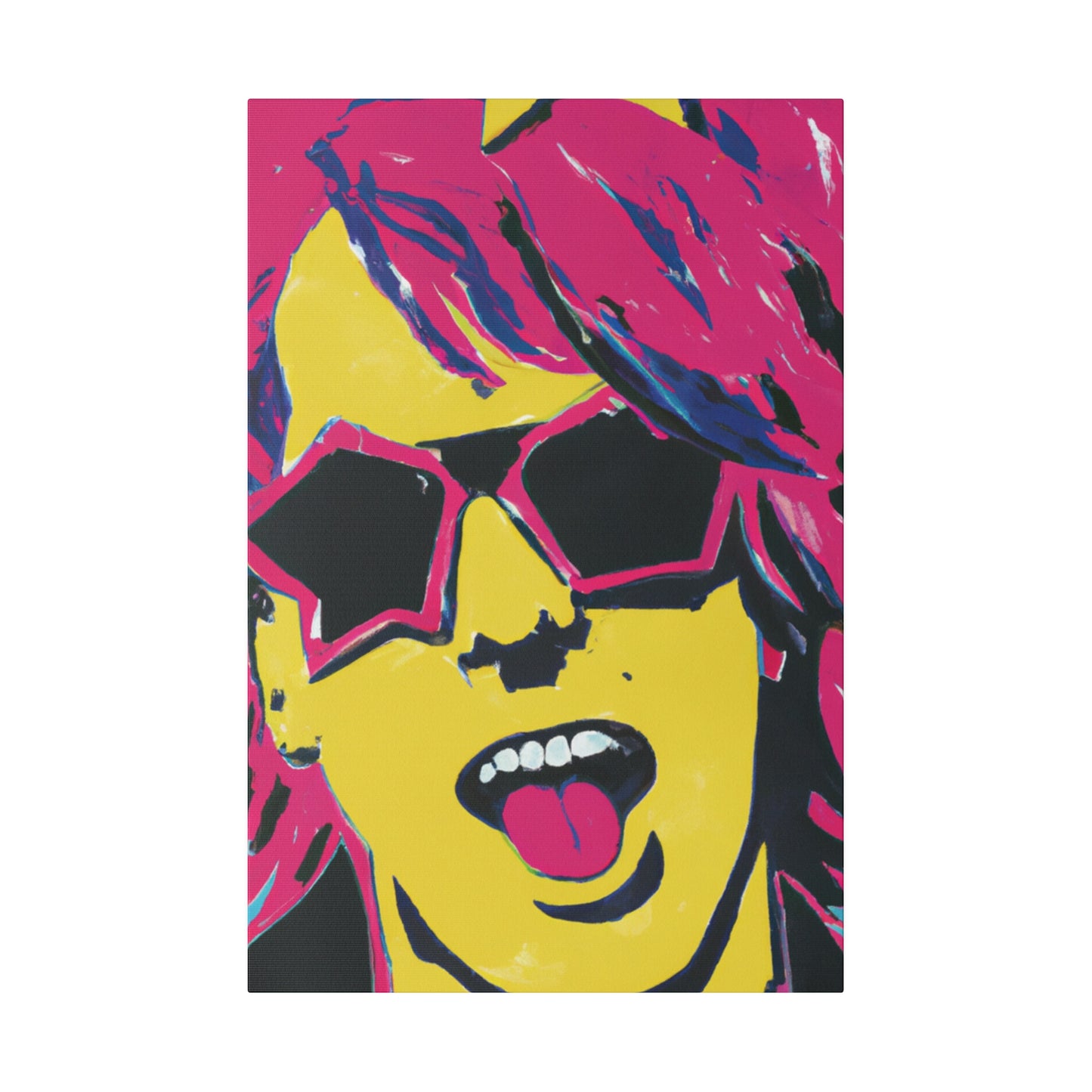 2536W - Rockstar Painting Print | Face | Abstract | Poster | Home Decor | Wall Art | Music Art | Canvas