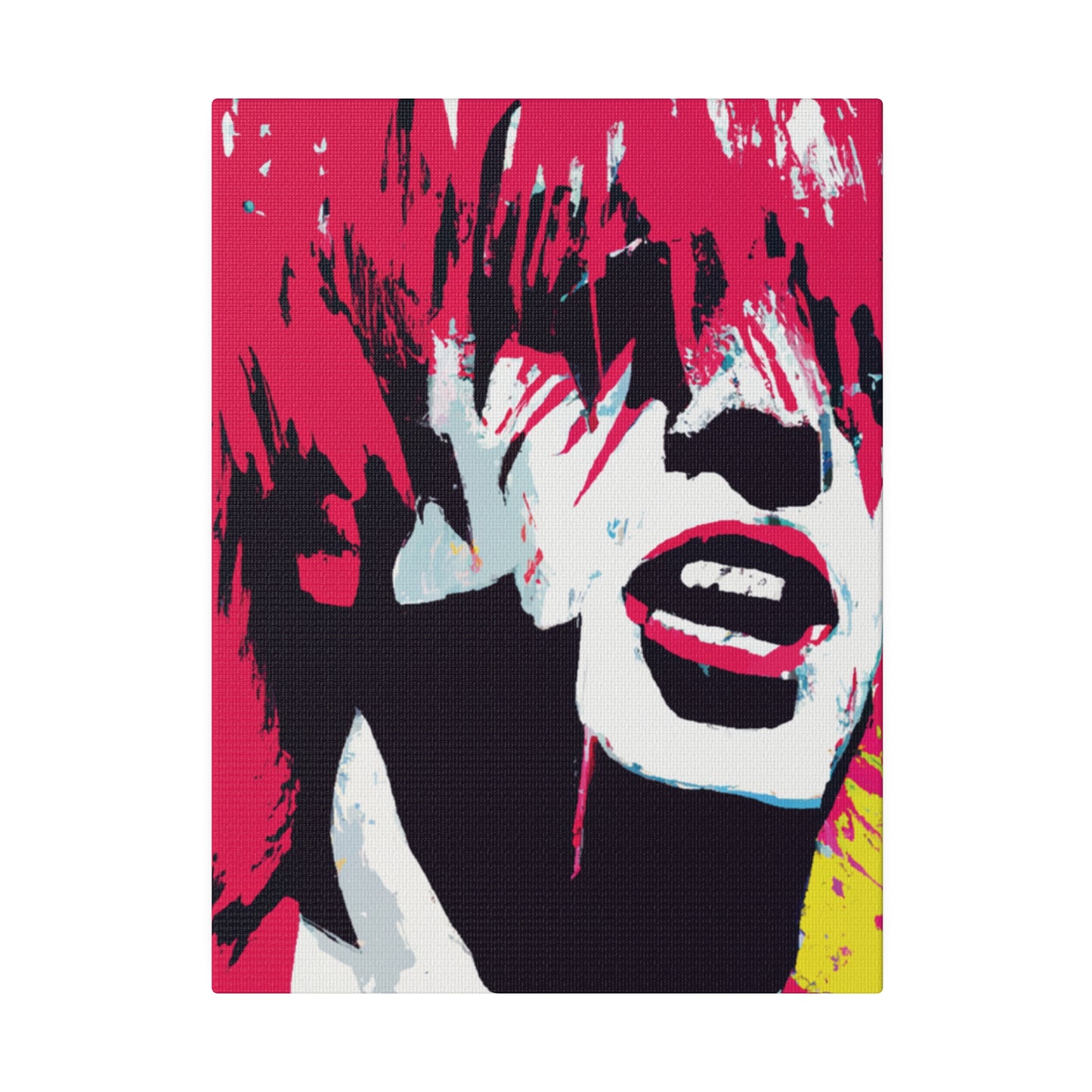 8269P - Rockstar Painting Print | Face | Abstract | Poster | Home Decor | Wall Art | Music Art | Canvas