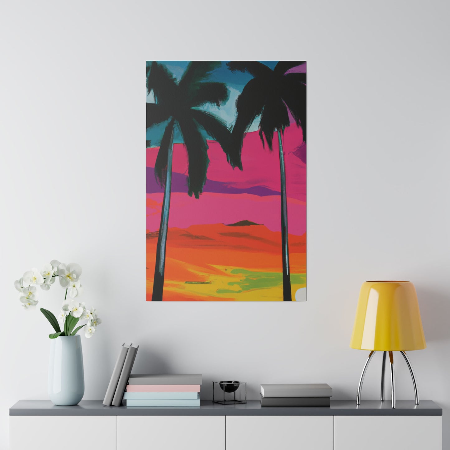 9027A - Miami Beach Sunset Painting Print | Miami | Beach | Sunset | Poster | Home Decor | Wall Art | Canvas