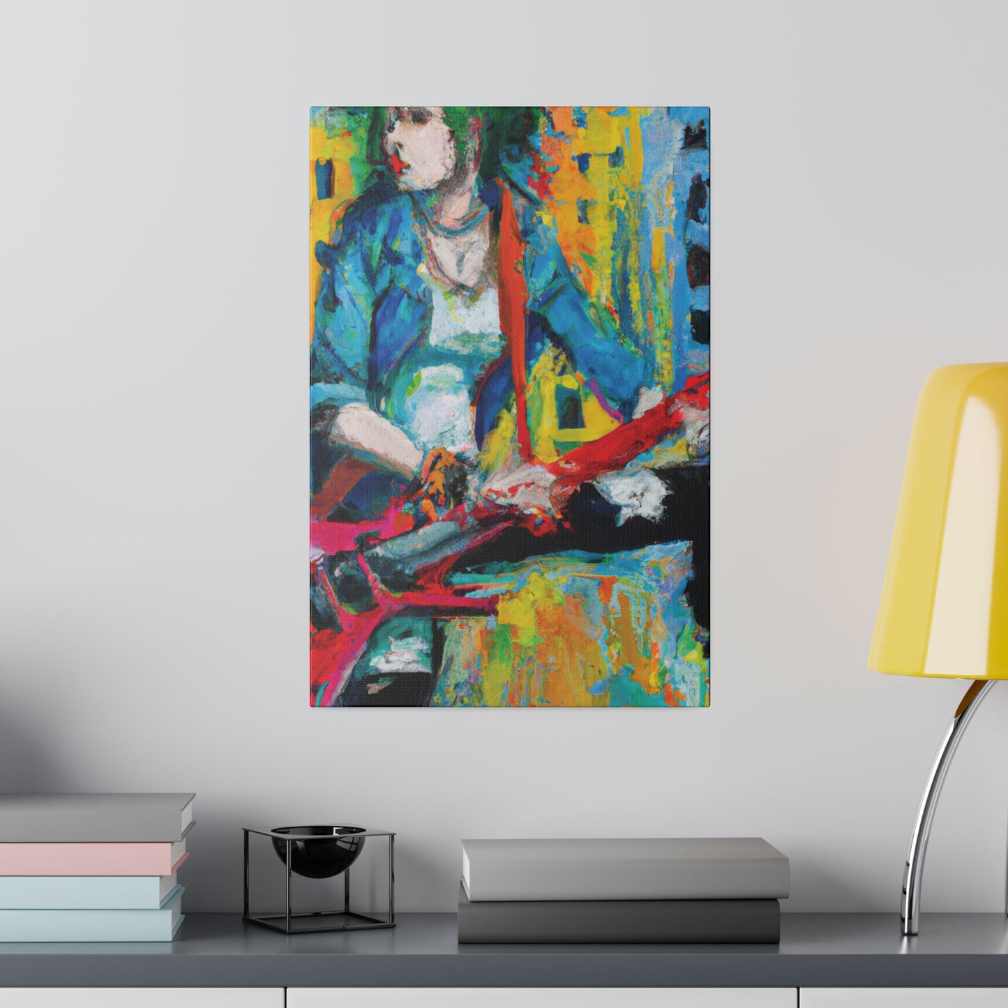 845K - Rockstar Oil Painting Style Print | Poster | Home Decor | Wall Art | Music Art | Canvas