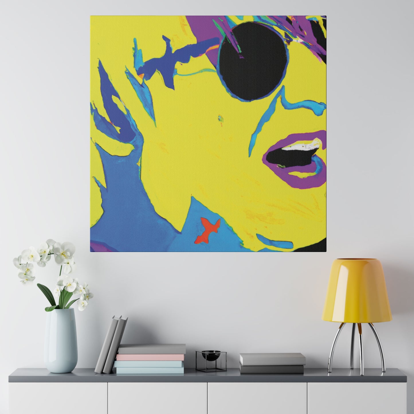 8129K - Rockstar Painting Print | Face | Abstract | Poster | Home Decor | Wall Art | Music Art | Canvas