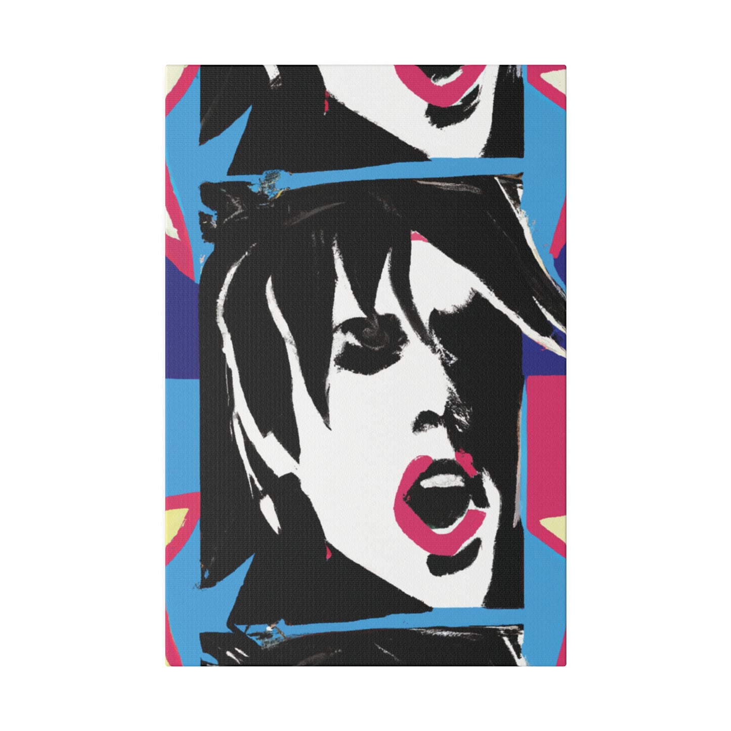 6431Q - Rockstar Painting Print | Face | Abstract | Poster | Home Decor | Wall Art | Music Art | Canvas