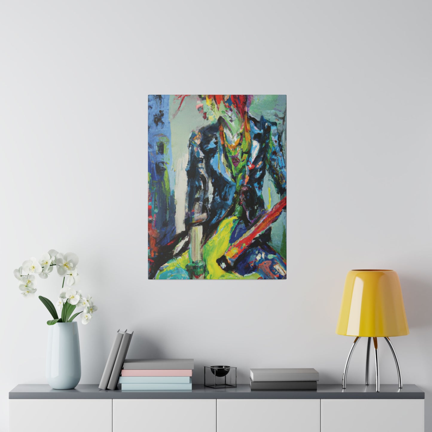 5111Y - Rockstar Oil Painting Style Print | Poster | Home Decor | Wall Art | Music Art | Canvas