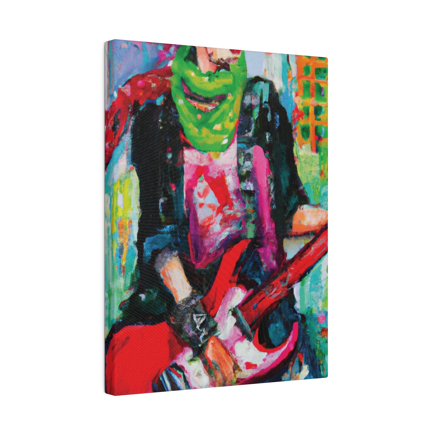 3075J - Rockstar Oil Painting Style Print | Poster | Home Decor | Wall Art | Music Art | Canvas