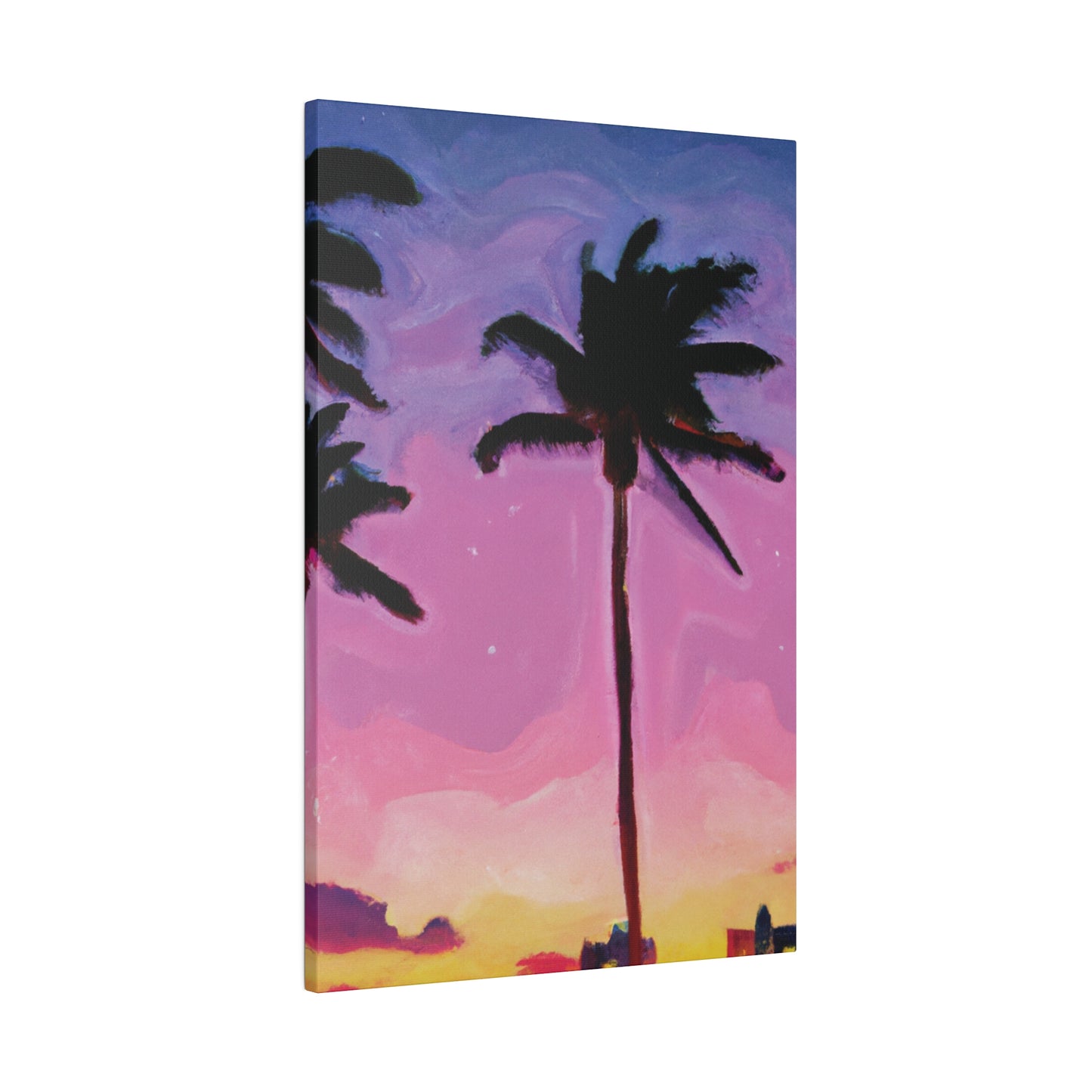 7801Y - Miami Beach Sunset Painting Print | Miami | Beach | Sunset | Poster | Home Decor | Wall Art | Canvas