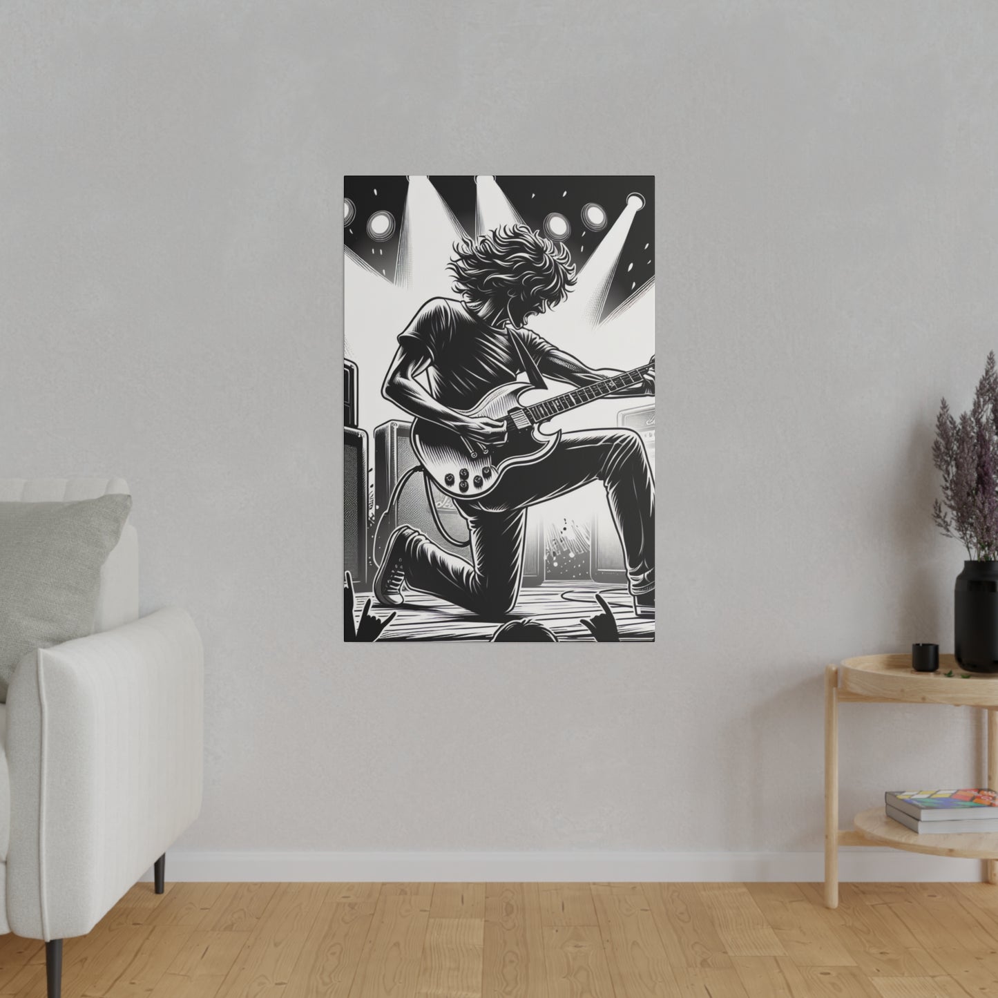 7295Q - music art work, rockstar gifts, musician gift ideas, guitar art work, guitar artwork, guitar wall art canvas, playing guitar, decor