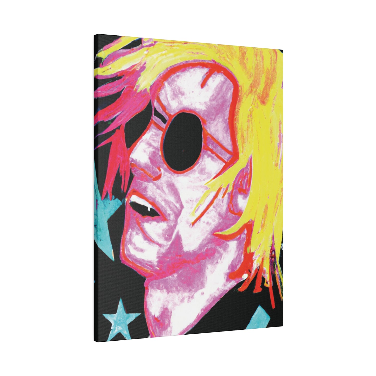 5123P - Rockstar Painting Print | Face | Abstract | Poster | Home Decor | Wall Art | Music Art | Canvas