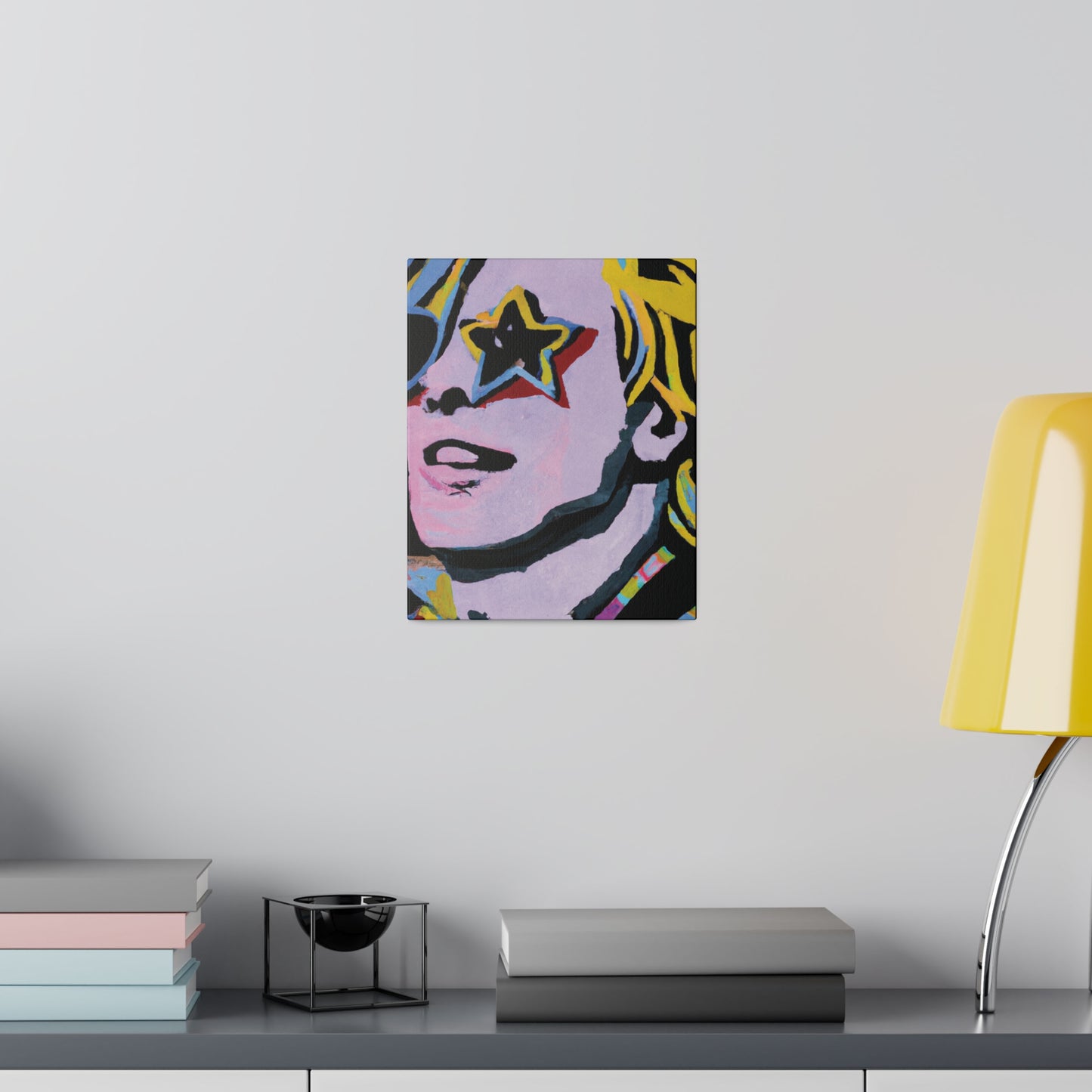 5027F - Rockstar Painting Print | Face | Abstract | Poster | Home Decor | Wall Art | Music Art | Canvas