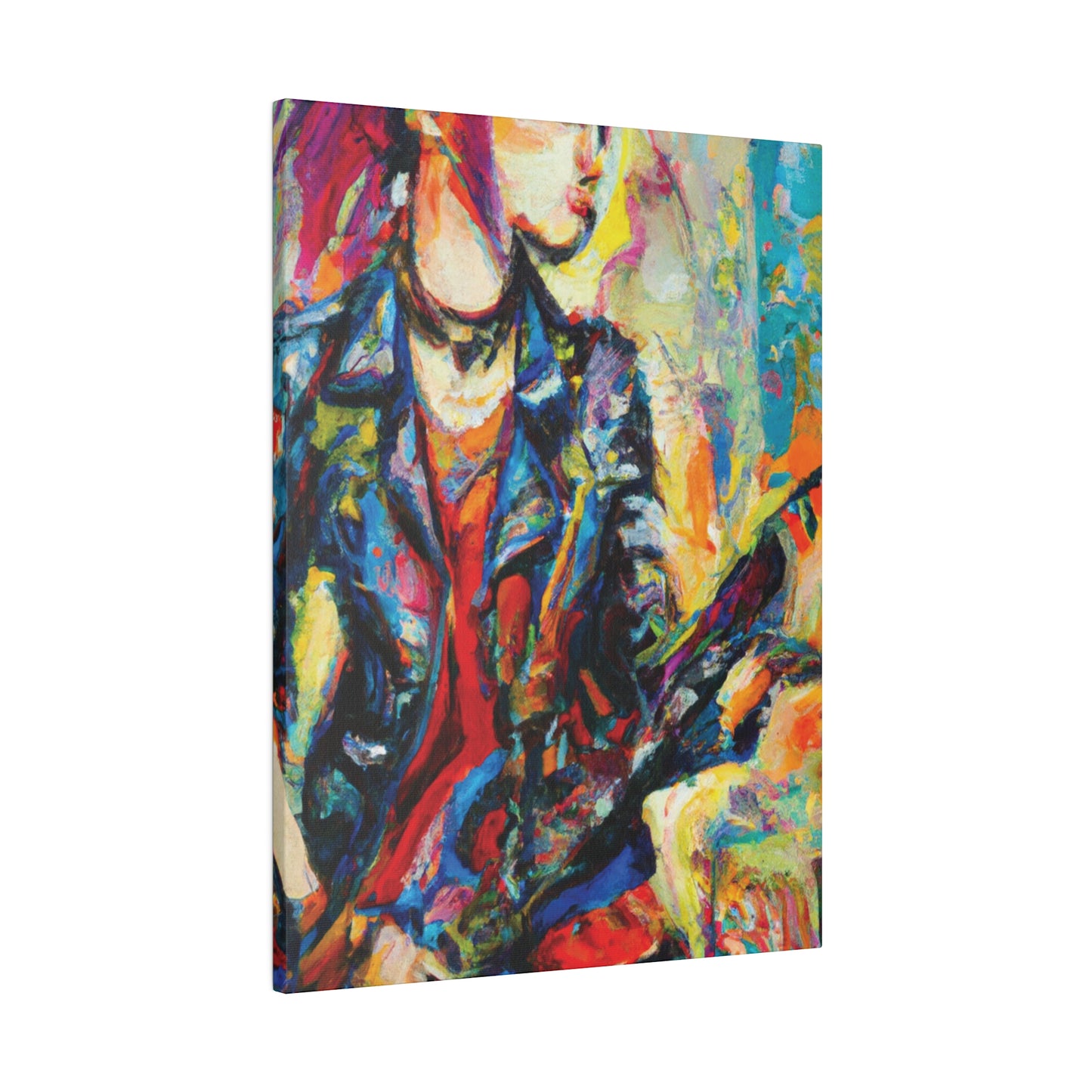 3154V - Rockstar Oil Painting Style Print | Poster | Home Decor | Wall Art | Music Art | Canvas