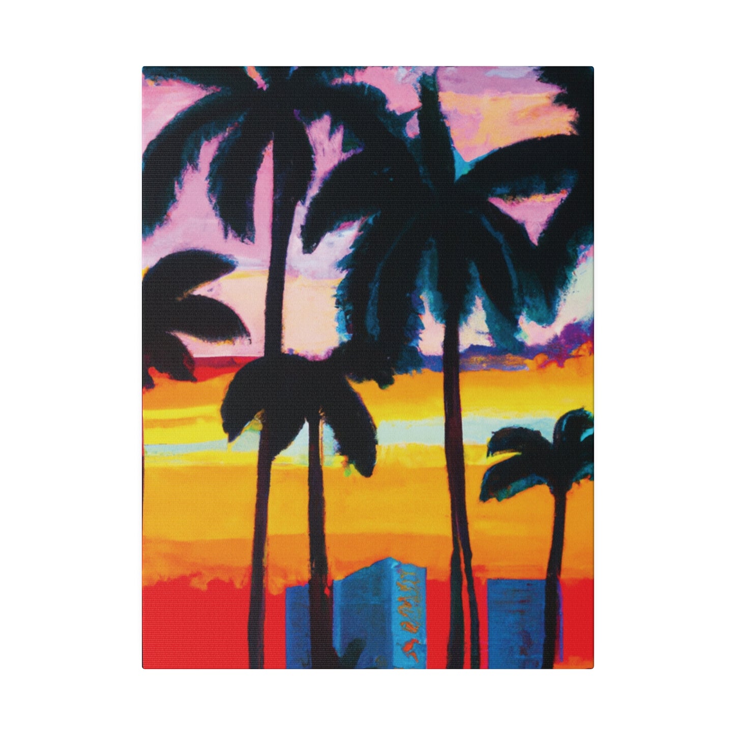 6891Y - Miami Beach Sunset Painting Print | Miami | Beach | Sunset | Poster | Home Decor | Wall Art | Canvas