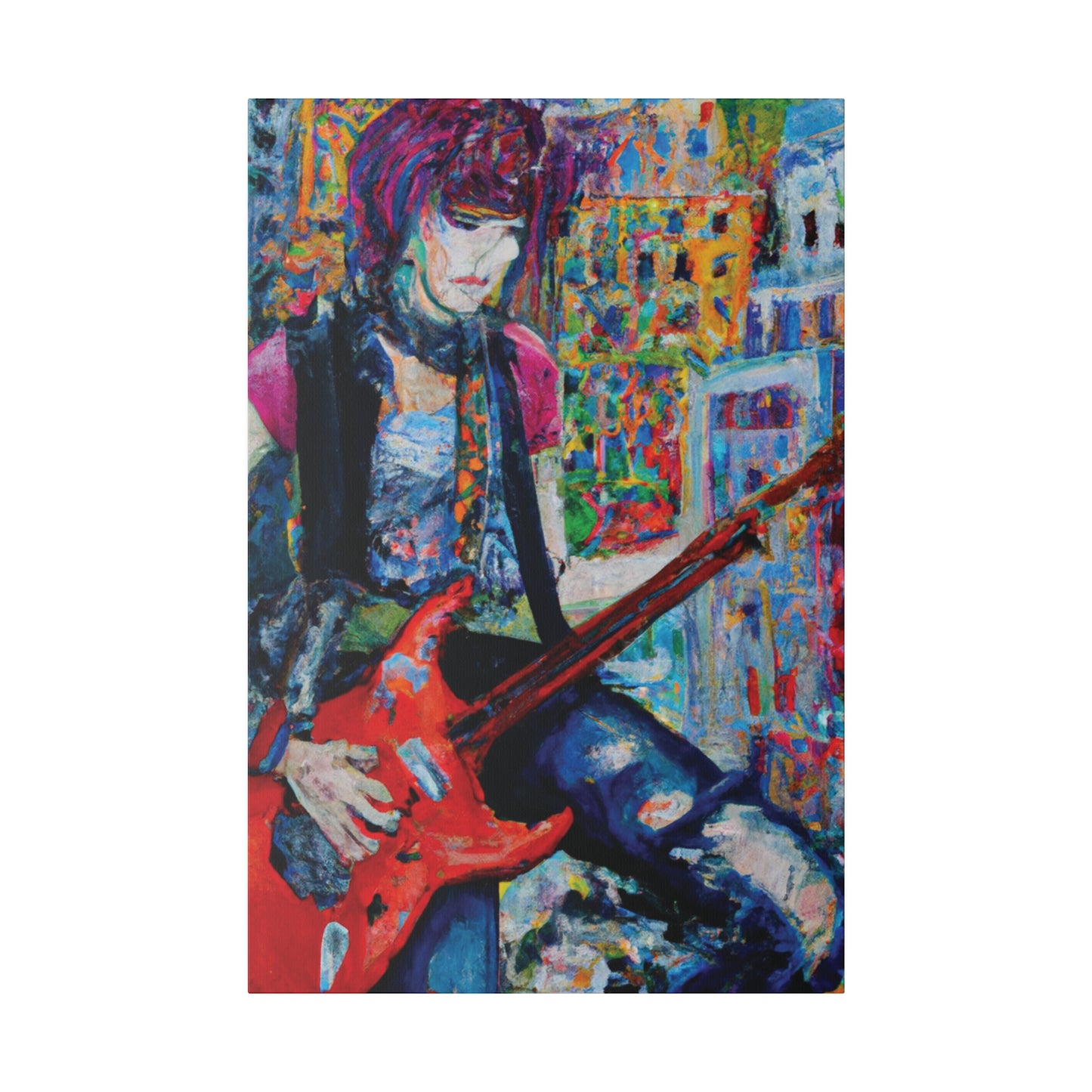 7661H - Rockstar Oil Painting Style Print | Poster | Home Decor | Wall Art | Music Art | Canvas