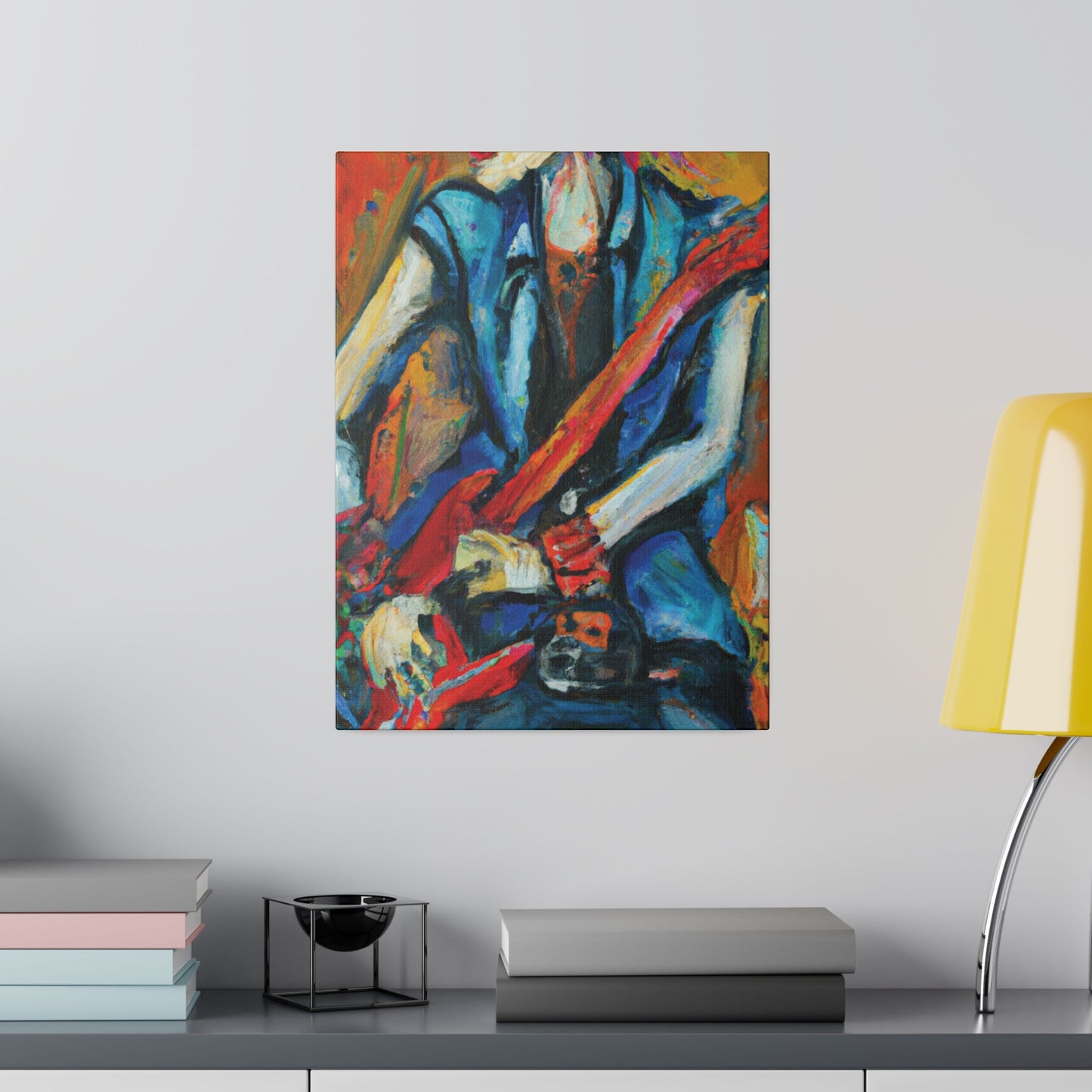 3B67 - Rockstar Oil Painting Style Print | Poster | Home Decor | Wall Art | Music Art | Canvas