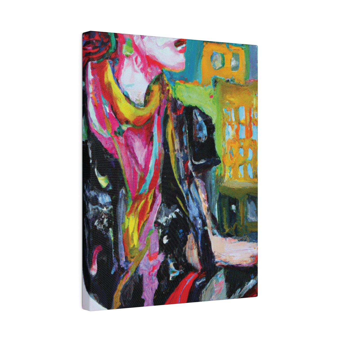 9896T - Rockstar Oil Painting Style Print | Poster | Home Decor | Wall Art | Music Art | Canvas