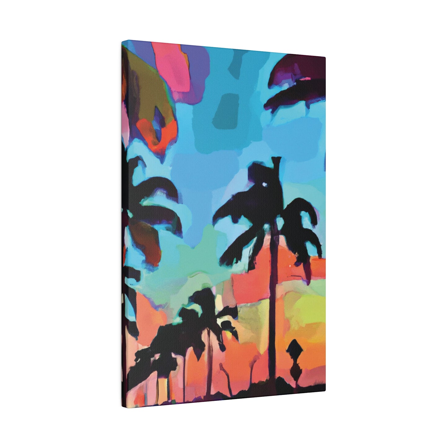 7439V - Miami Beach Sunset Painting Print | Miami | Beach | Sunset | Poster | Home Decor | Wall Art | Canvas