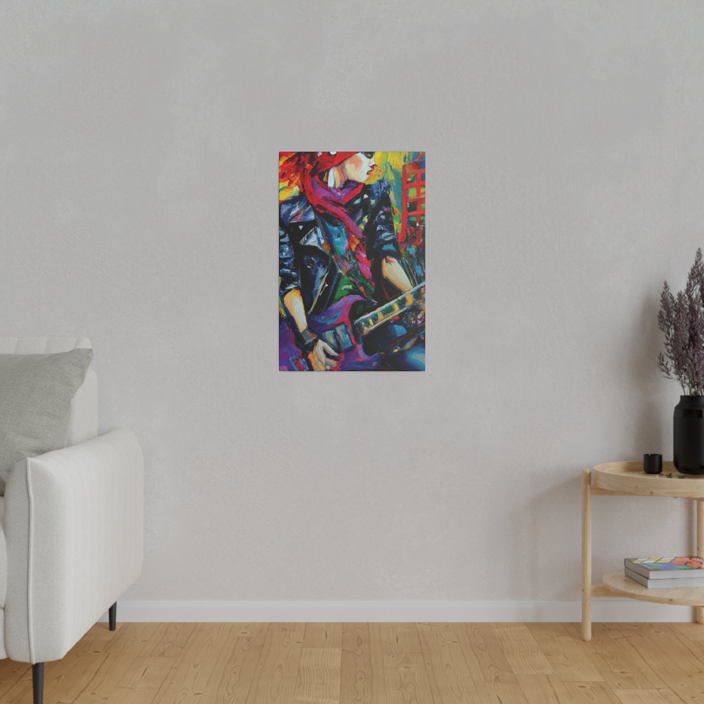 9413L - Rockstar Oil Painting Style Print | Poster | Home Decor | Wall Art | Music Art | Canvas