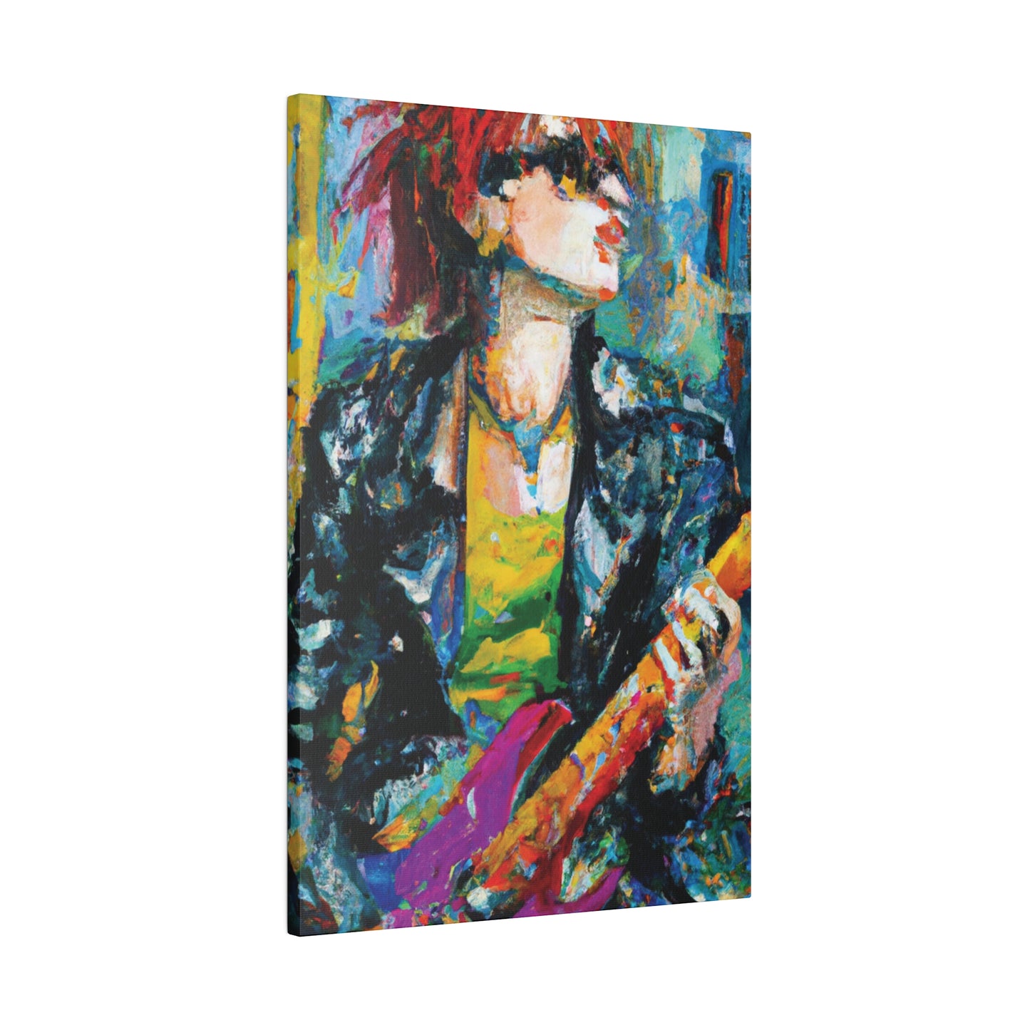 4638F - Rockstar Oil Painting Style Print | Poster | Home Decor | Wall Art | Music Art | Canvas