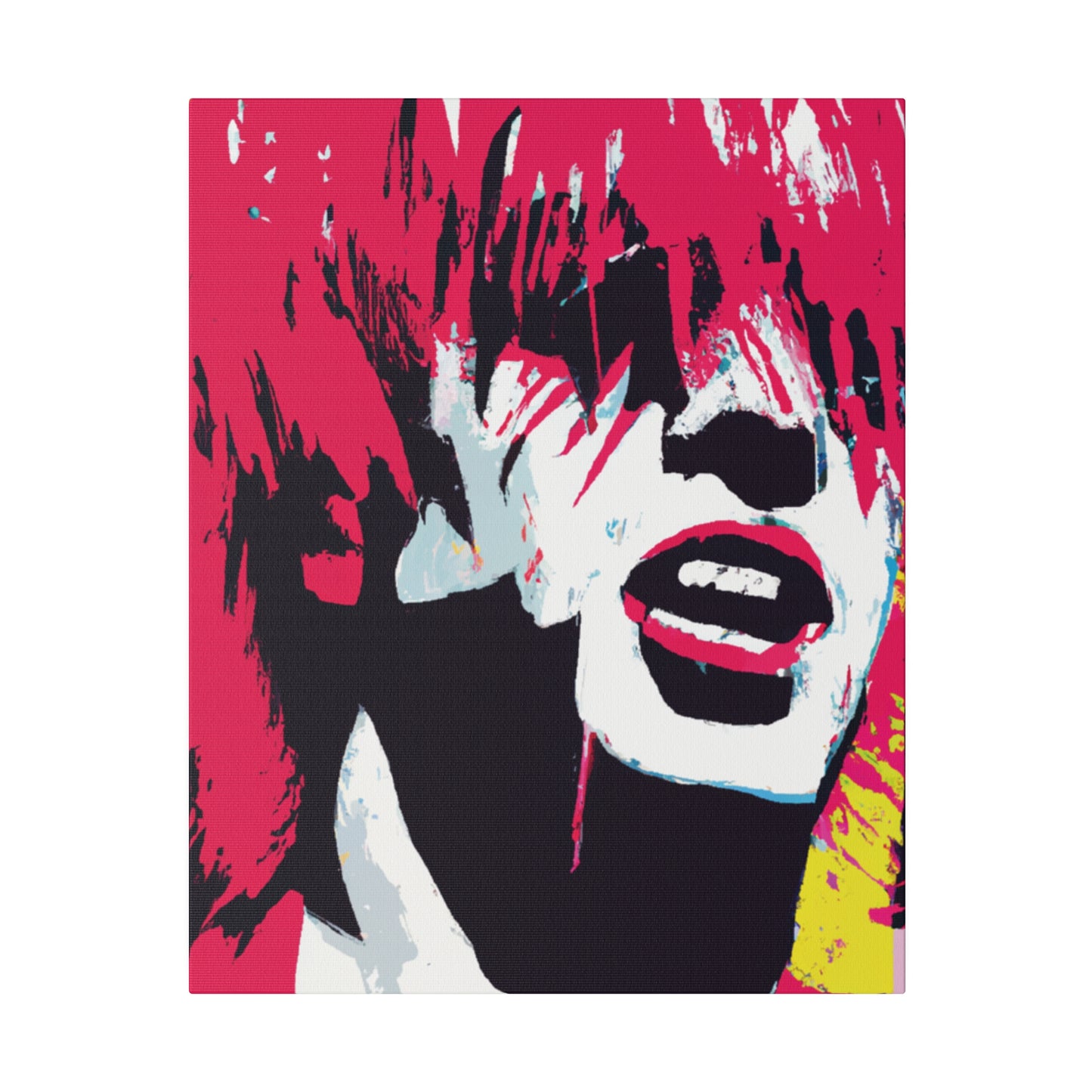 8269P - Rockstar Painting Print | Face | Abstract | Poster | Home Decor | Wall Art | Music Art | Canvas