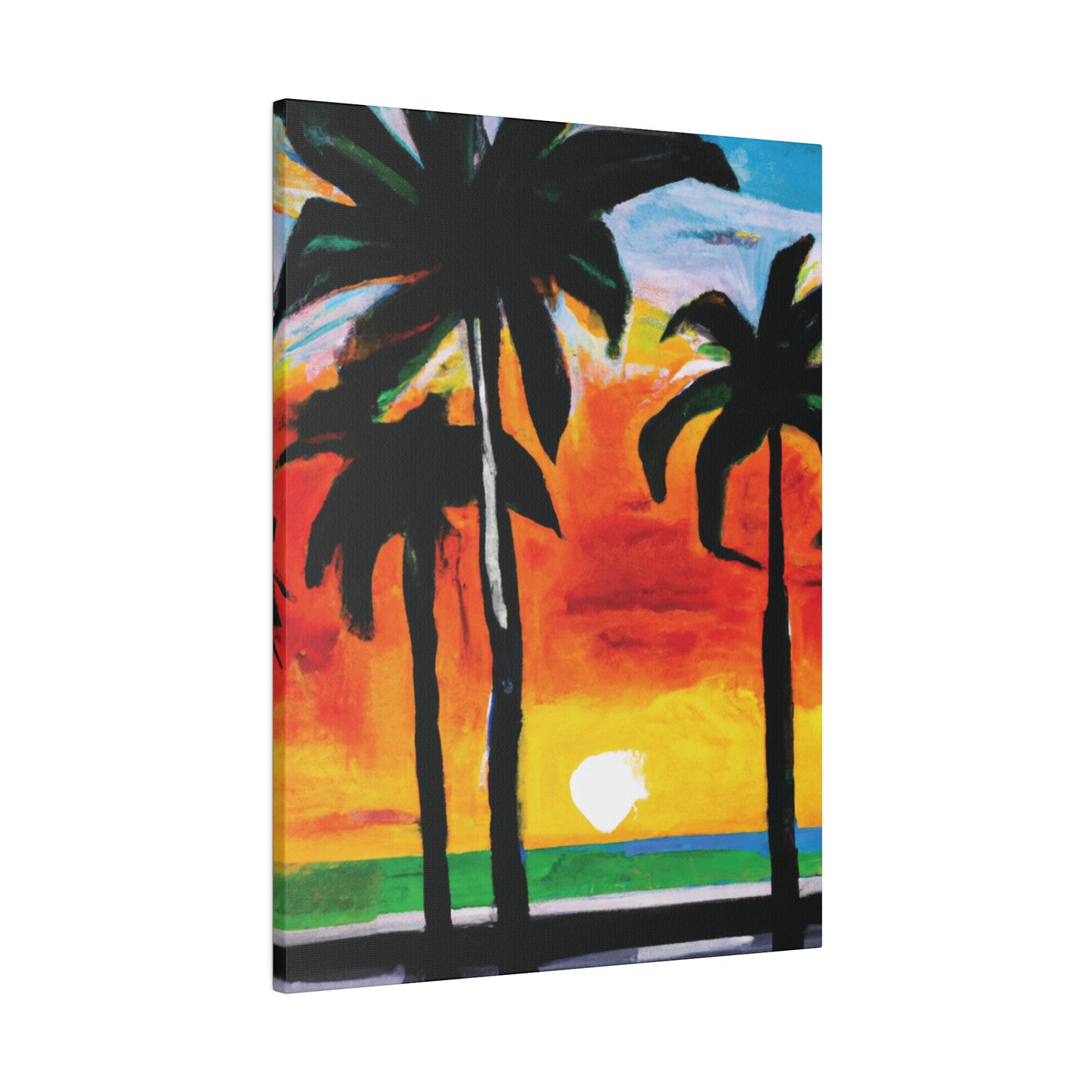 4312S - Miami Beach Sunset Painting Print | Miami | Beach | Sunset | Poster | Home Decor | Wall Art | Canvas