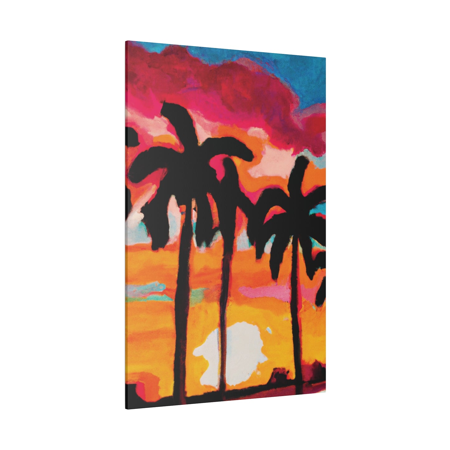 4763O - Miami Beach Sunset Painting Print | Miami | Beach | Sunset | Poster | Home Decor | Wall Art | Canvas